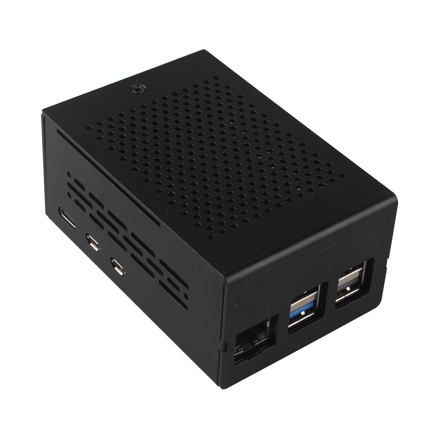ZDE ZC501 Aluminum Case for Raspberry Pi 5 2GB/4GB/8GB/16GB Support PCIe to M.2 NVMe PoE HAT WiFi7 RS485 RS232 PCIe Peripheral Board ZP511/ZP517A/ZP581/ZP590A/ZP592 and Raspberry Pi 5 Active Cooler