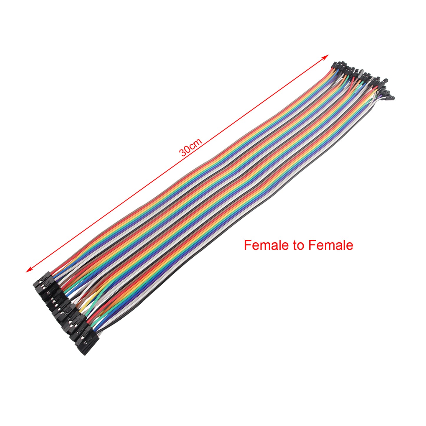 ZDE 120PCS 30cm 11.81inch Multicolored Dupont Wires Breadboard Jumper Ribbon Cables Kit 40pin Female to Female, Male to Female, Male to Male Compatible with Arduino Projects and Raspberry Pi