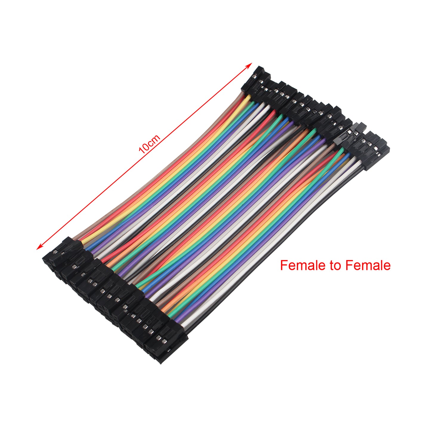 ZDE 120PCS 10cm 3.94inch Multicolored Dupont Wires Breadboard Jumper Ribbon Cables Kit 40pin Female to Female, Male to Female, Male to Male Compatible with Arduino Projects and Raspberry Pi