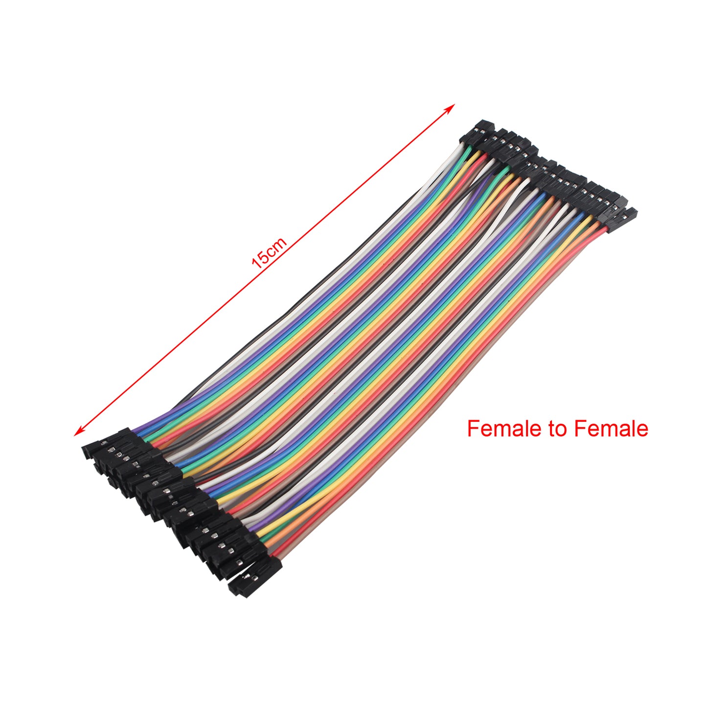 ZDE 120PCS 15cm 5.91inch Multicolored Dupont Wires Breadboard Jumper Ribbon Cables Kit 40pin Female to Female, Male to Female, Male to Male Compatible with Arduino Projects and Raspberry Pi