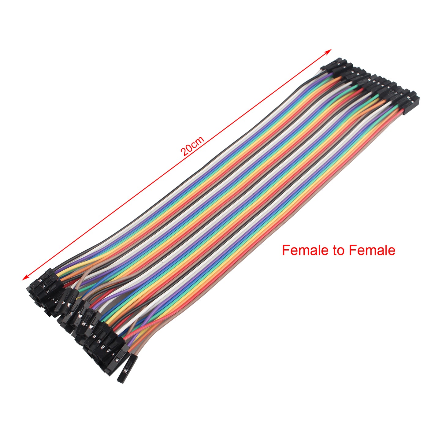 ZDE 120PCS 20cm 7.87inch Multicolored Dupont Wires Breadboard Jumper Ribbon Cables Kit 40pin Female to Female, Male to Female, Male to Male Compatible with Arduino Projects and Raspberry Pi
