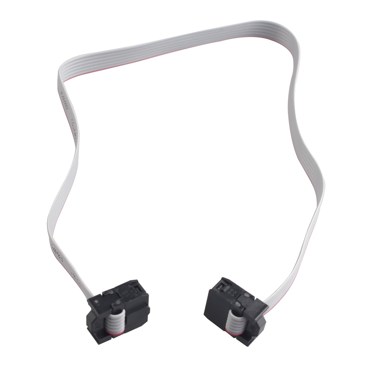 ZDE 5PCS Flat Ribbon Cable with Black 2.54mm FC 6 Pin Female to Female Wires IDC Ribbon Connector Dual Row Data Cable (30cm Length)