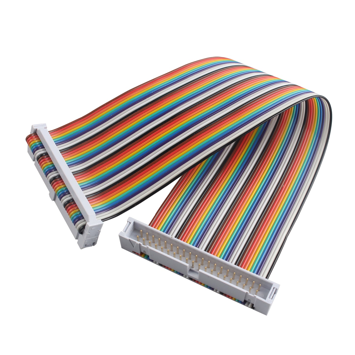 ZDE Male to Female GPIO Flat Ribbon Cable 40pin Breadboard Rainbow Jumper Wire 20cm/7.87inch Compatible with Raspberry Pi 5 4B 3 2 Model B B+