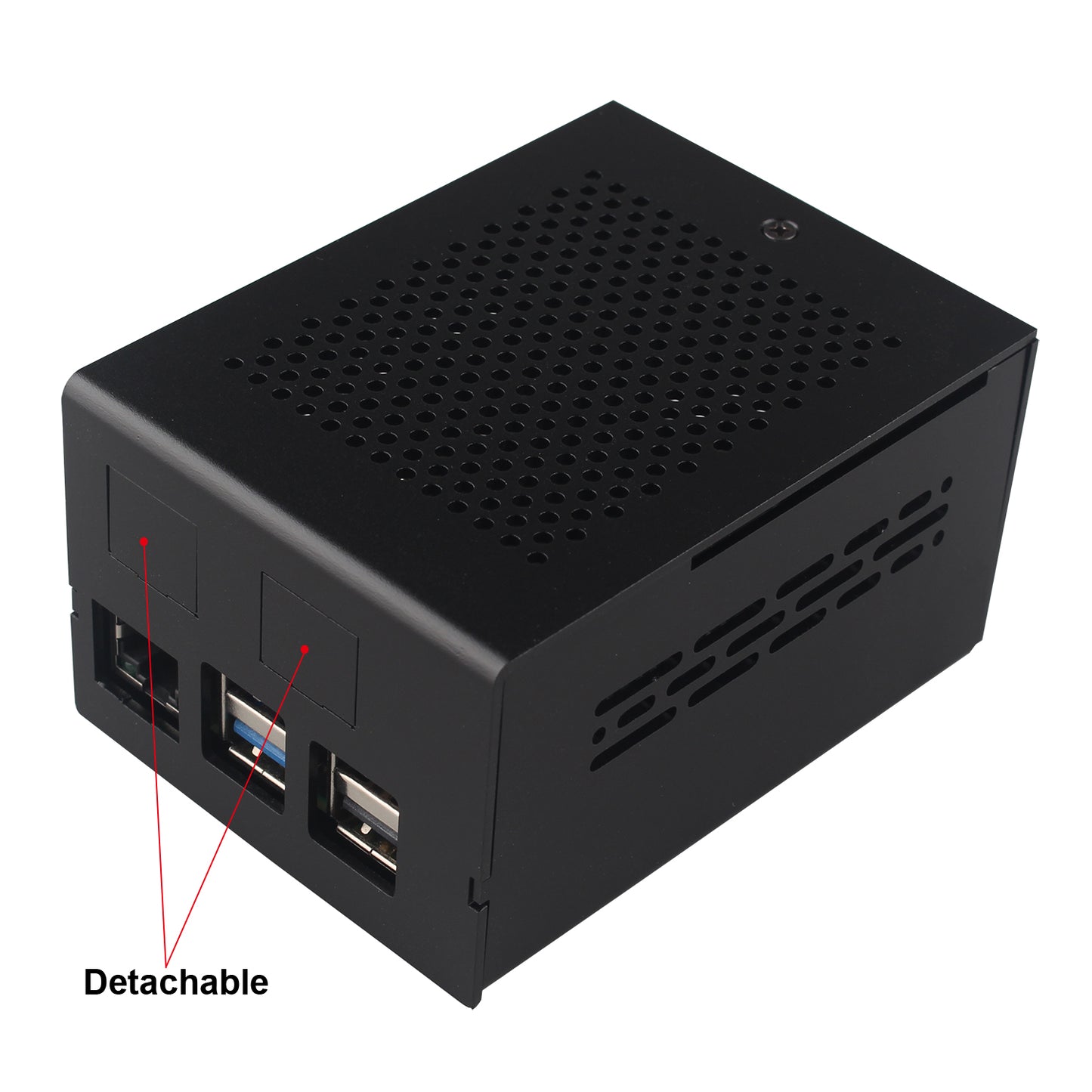 ZDE ZC506 Aluminum Case for Raspberry Pi 5 2GB/4GB/8GB/16GB Support PCIe to 2.5G Ethernet Port M.2 NVMe PoE HAT WIFI7 PCIe Peripheral Board ZP593/ZP595/ZP511/ZP581/ZP590A and Pi 5 Active Cooler