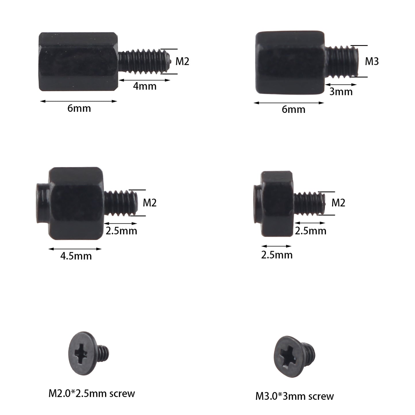 ZDE 24PCS M.2 SSD Screws Kit NVMe M.2 SSD Mounting Screws Computer Motherboard Screws Components Compatible with Asus MSI Gigabyte ASRock Motherboard and Raspberry Pi