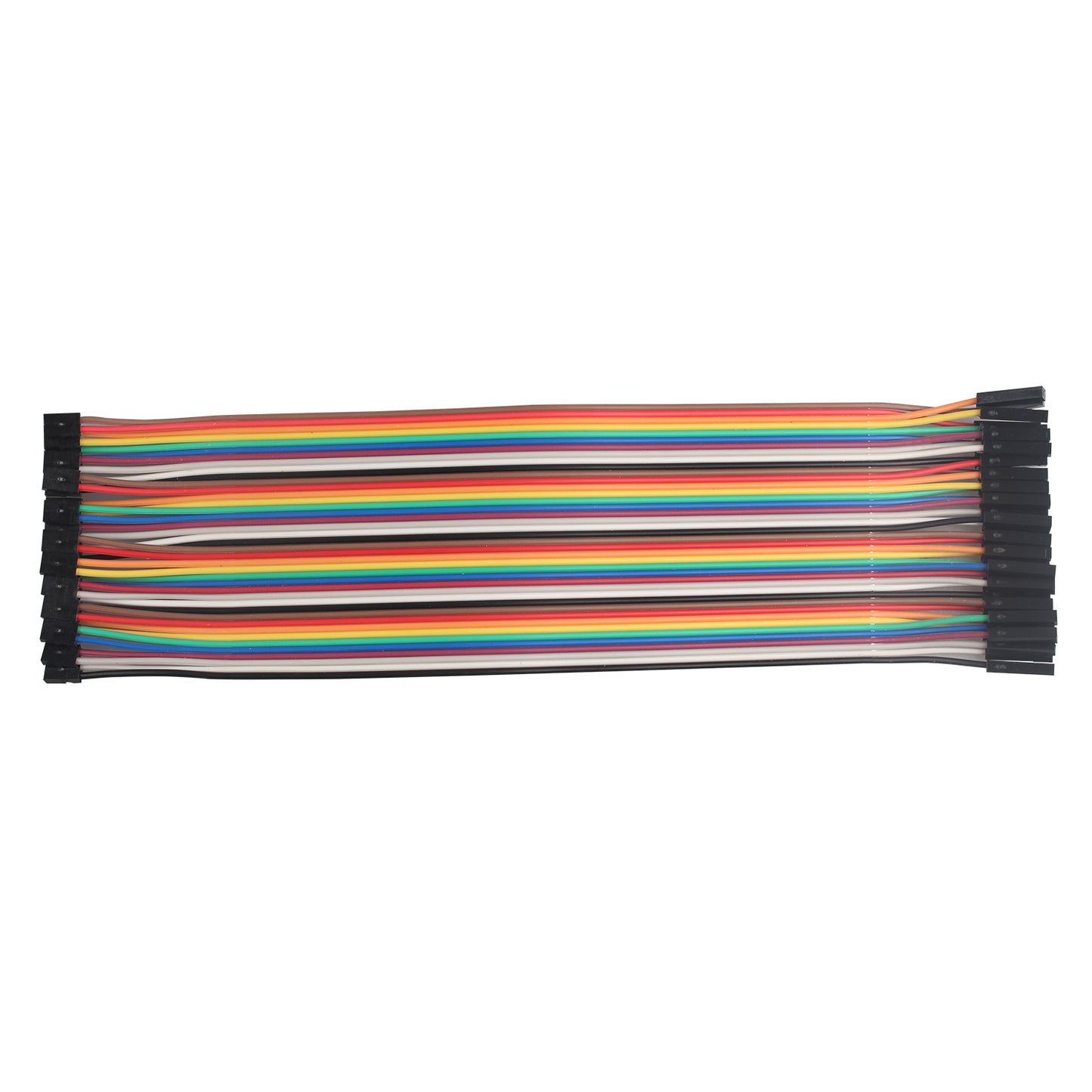 ZDE 40PCS 20cm 7.87inch Breadboard Jumper Wires Female to Female 2P to 1P Multicolored Dupont Wires 2.0mm to 2.54mm Pitch Ribbon Cable Compatible with Arduino Projects and Raspberry Pi