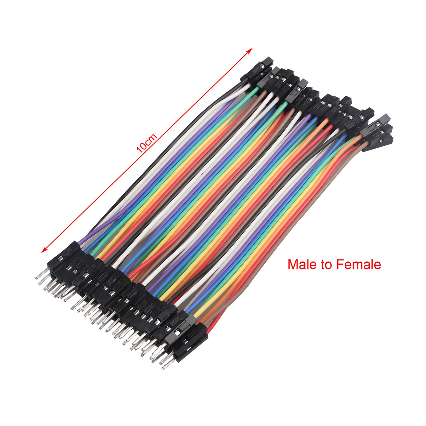 ZDE 120PCS 10cm 3.94inch Multicolored Dupont Wires Breadboard Jumper Ribbon Cables Kit 40pin Female to Female, Male to Female, Male to Male Compatible with Arduino Projects and Raspberry Pi