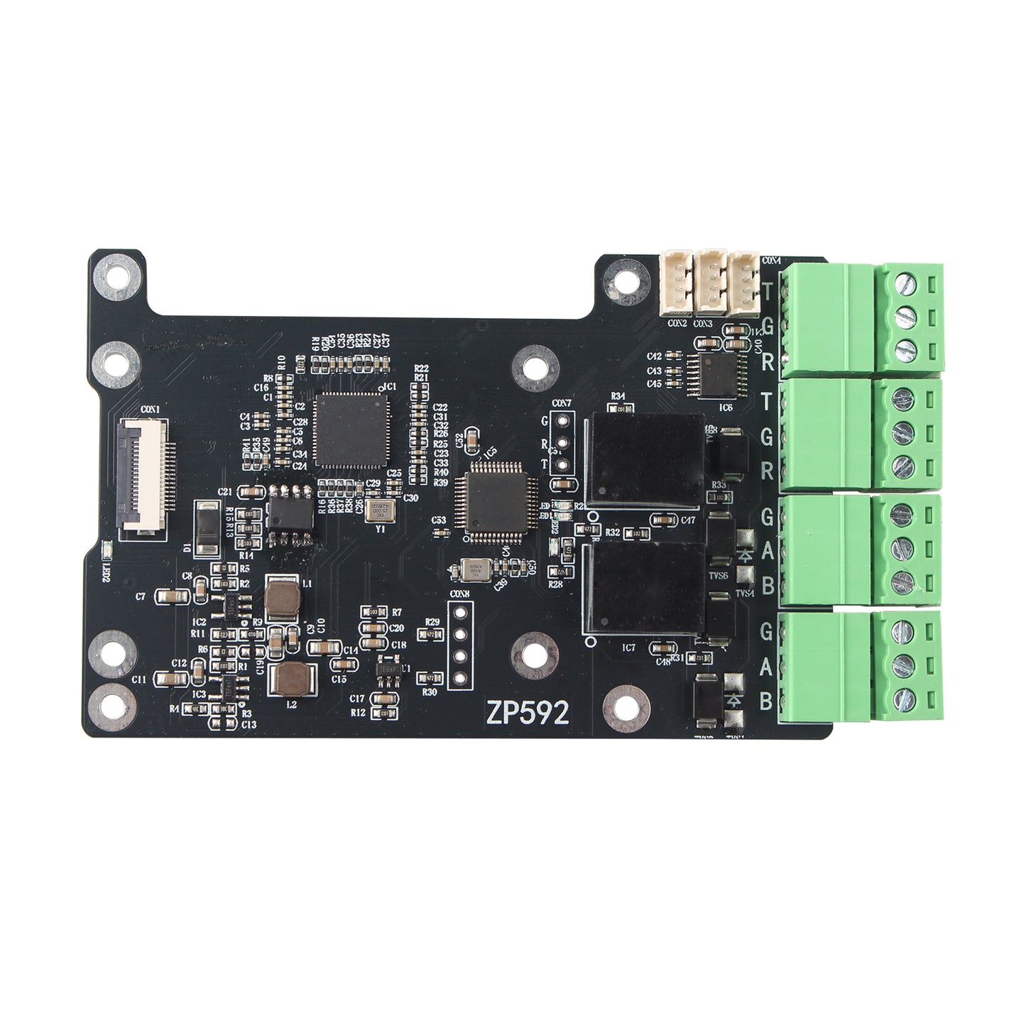 ZDE ZP592 PCIe to 2 Channel RS485 2 Channel RS232 HAT Expansion Board for Raspberry Pi 5 PCIe to RS485 with Isolation RS232 Long Distance Communication Via RS485