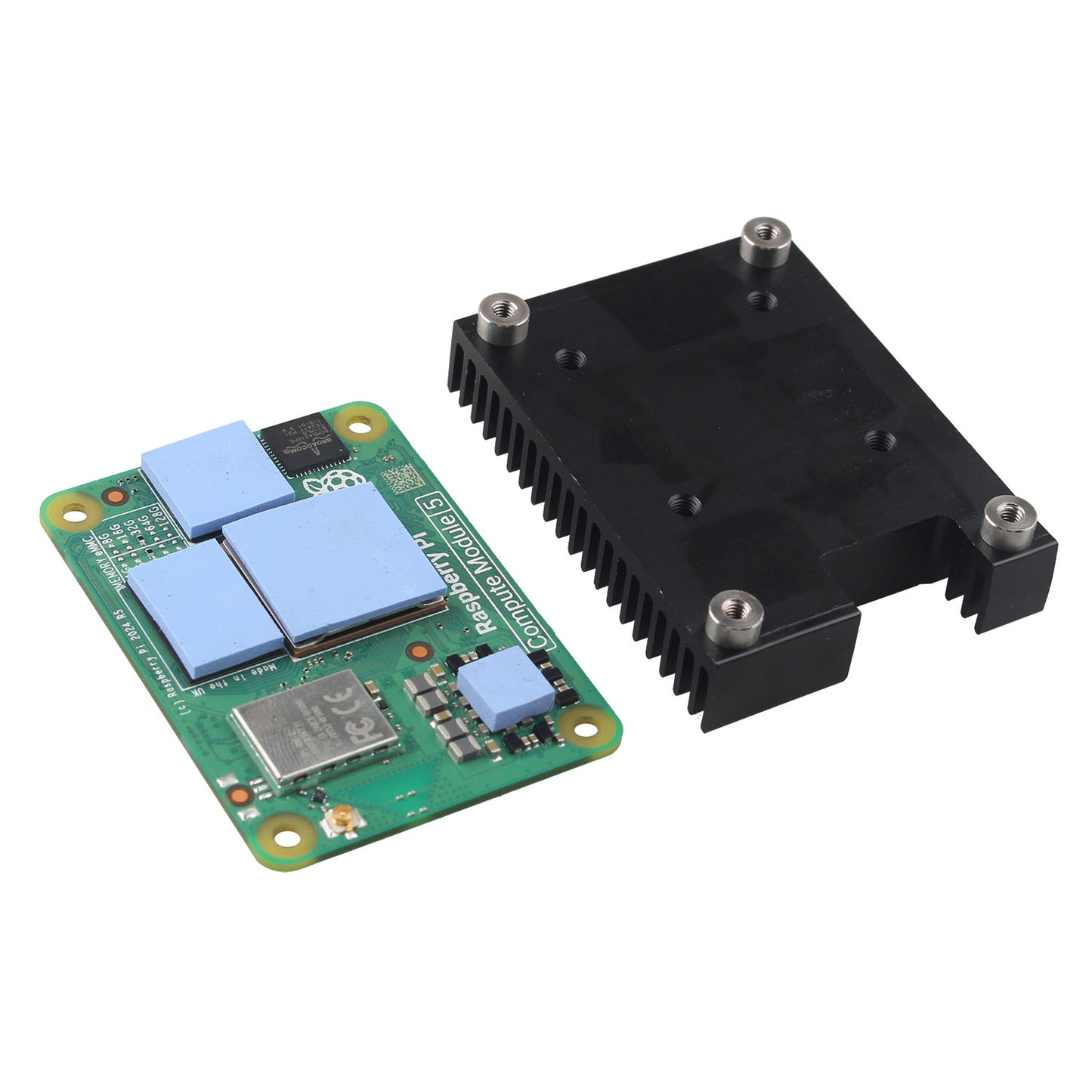 ZDE ZC503 Dedicated Aluminum Heatsink Support PWM Cooling Fan Compatible with Raspberry Pi Compute Module 5 CM5 / Compute Module 4 CM4 Motherboard with Screws and Thermal Tapes