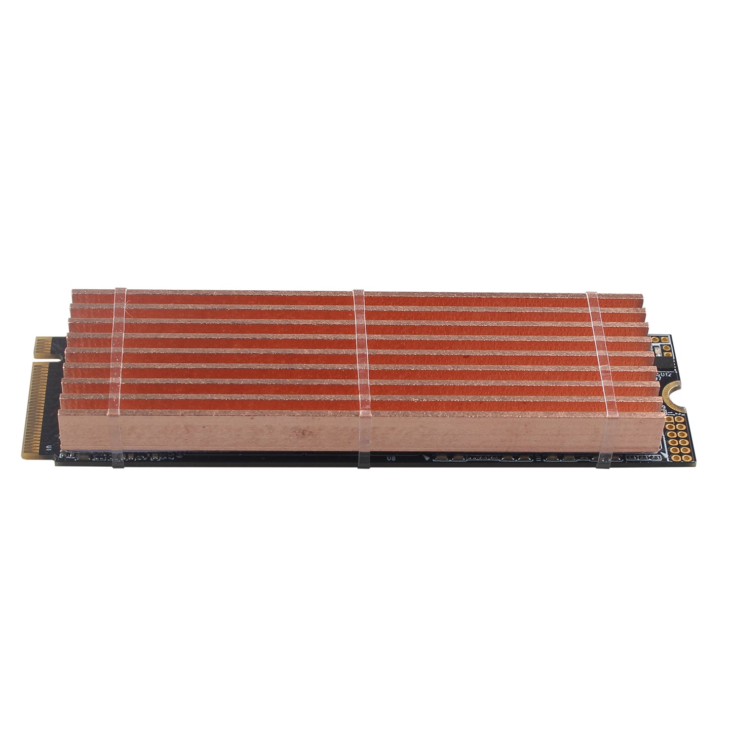 ZDE M.2 SSD Heatsink 70x21x6mm Copper Heatsink with Silicone Thermal Pads for PC Laptop Raspberry Pi M.2 2280 SSD NVMe PS5 Cooling