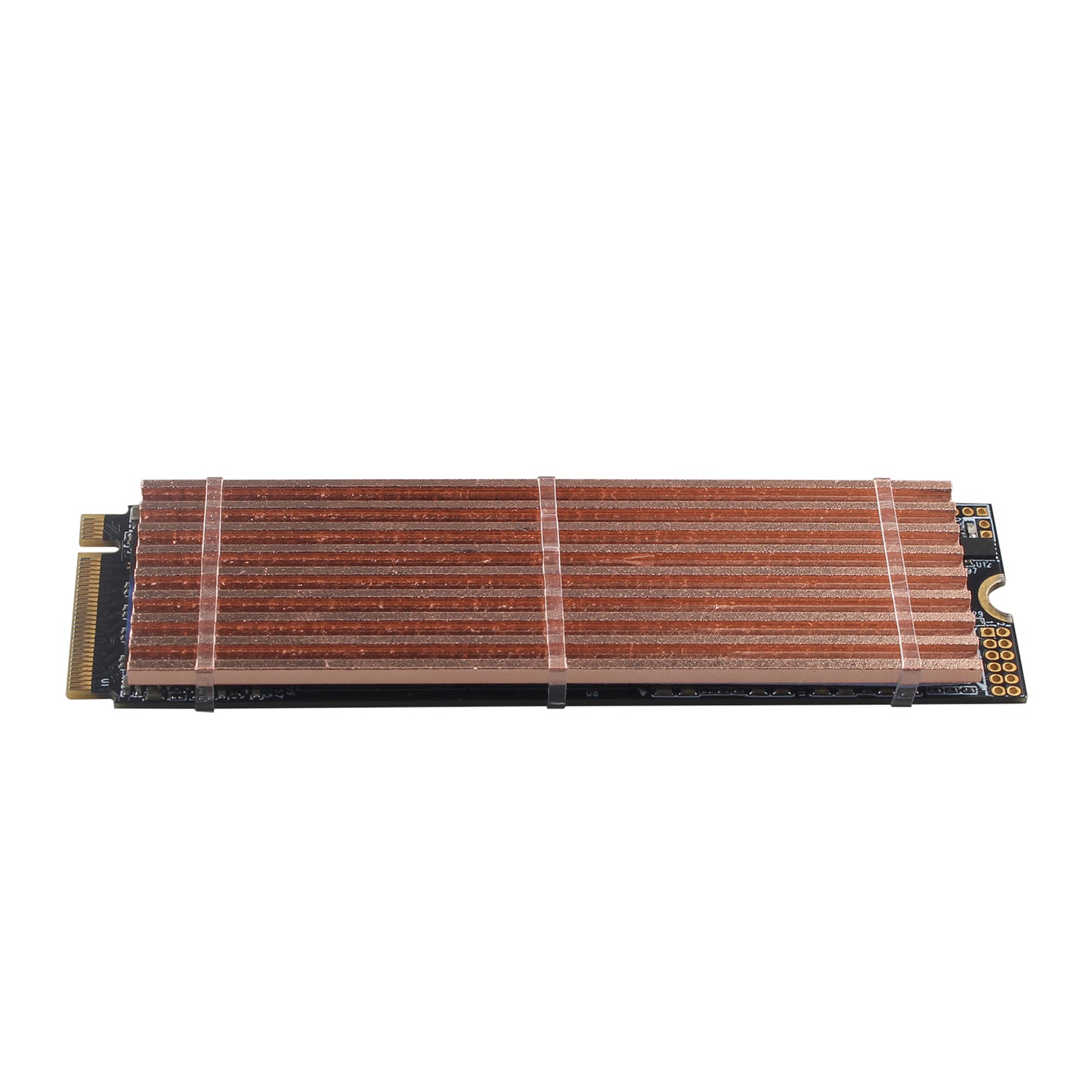 ZDE M.2 SSD Heatsink 70x21x2mm Copper Heatsink with Silicone Thermal Pads for PC Laptop Raspberry Pi M.2 2280 SSD NVMe PS5 Cooling