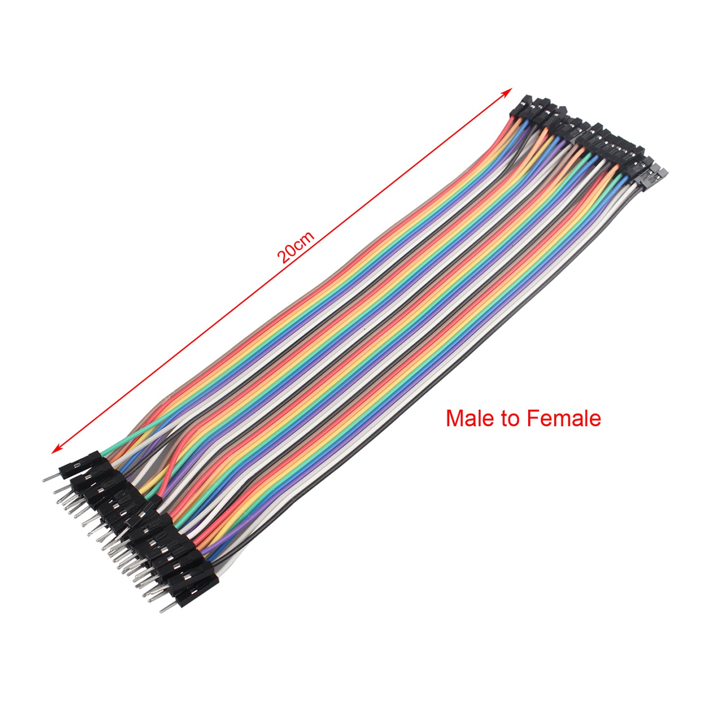 ZDE 120PCS 20cm 7.87inch Multicolored Dupont Wires Breadboard Jumper Ribbon Cables Kit 40pin Female to Female, Male to Female, Male to Male Compatible with Arduino Projects and Raspberry Pi