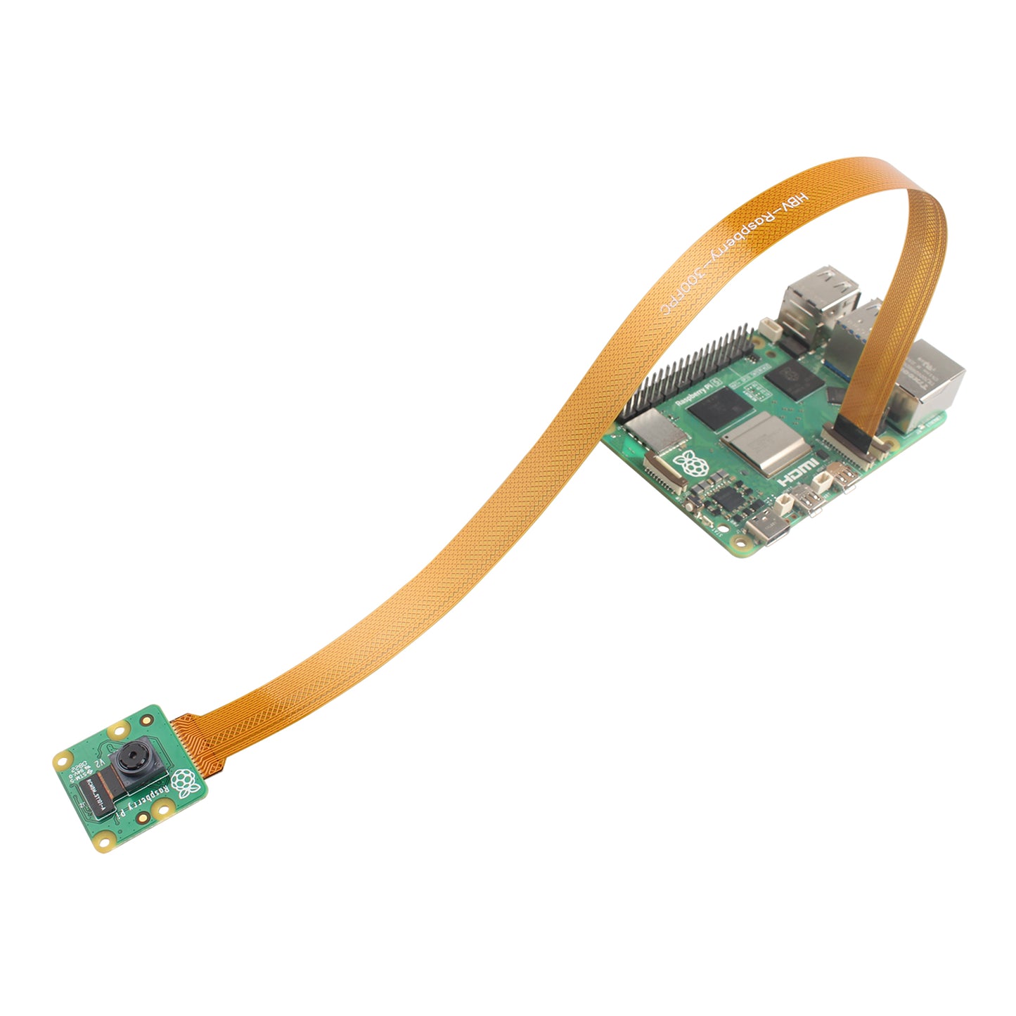 ZDE 2PCS Camera Cable CSI FPC Cable for Raspberry Pi 5 Zero Zero W Ribbon Flex Extension Cable Adapter 30CM 15 Pin to 22 Pin