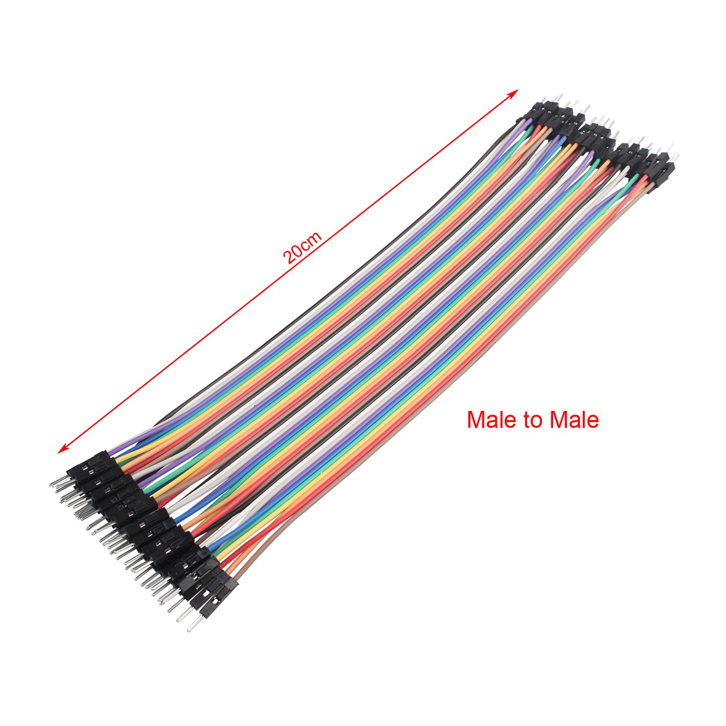 ZDE 200PCS 20cm 7.87inch Breadboard Jumper Wires Dupont Wires Female to Female, Male to Female, Male to Male, 2.0mm to 2.54mm, 2.0mm to 2.0mm Ribbon Cables Compatible with Arduino and Raspberry Pi
