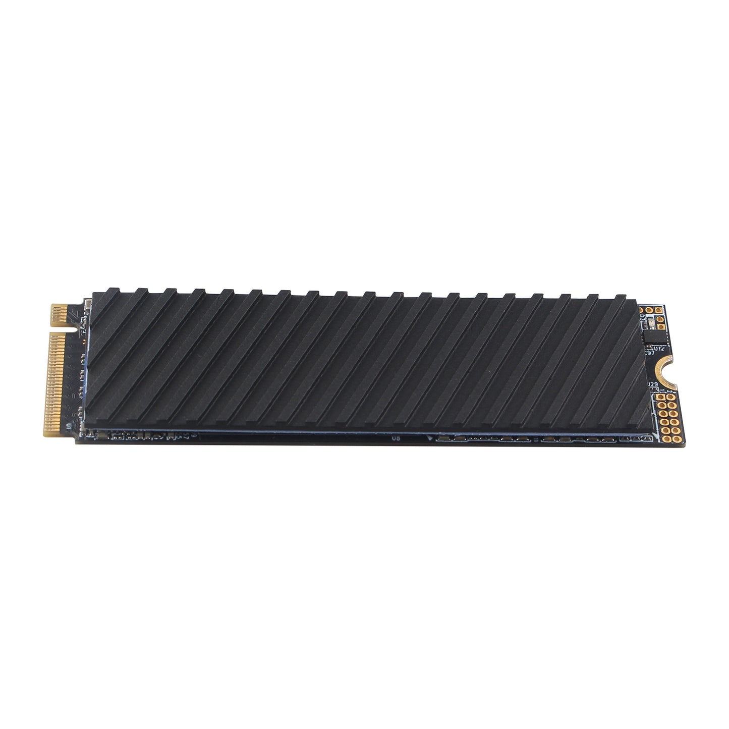 ZDE M.2 SSD Heatsink 70x20x2mm Graphite Covered Pure Copper Heatsink with Silicone Thermal Pads for PC Laptop Raspberry Pi M.2 2280 SSD NVMe PS5 Cooler