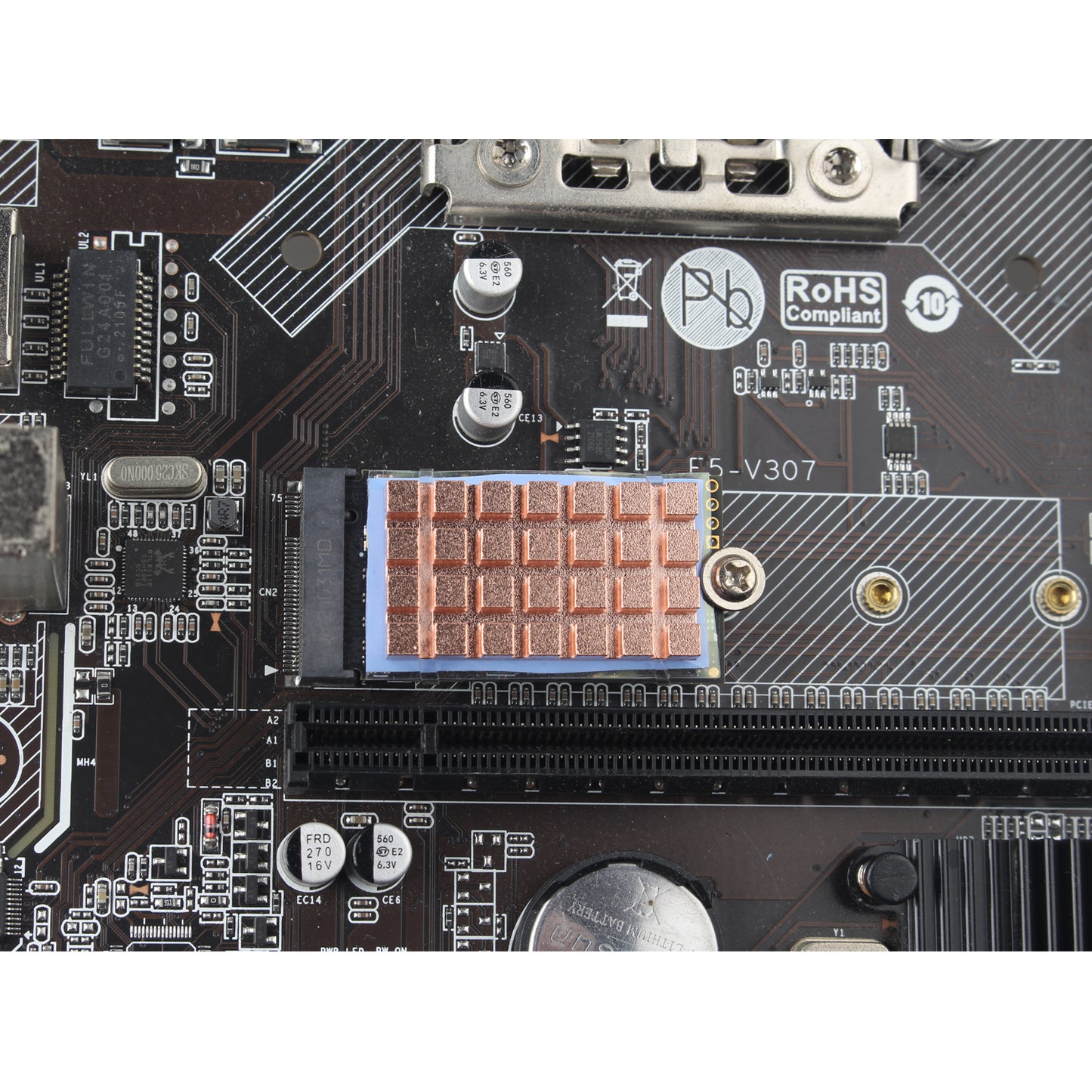 ZDE M.2 2242 NVMe NGFF SSD Heatsink 32x18x4mm Copper Heatsink with Silicone Thermal Pad Compatible with Raspberry Pi 5 AI Module SSD PC Laptop M.2 2242 SSD NVMe PS5 Cooling