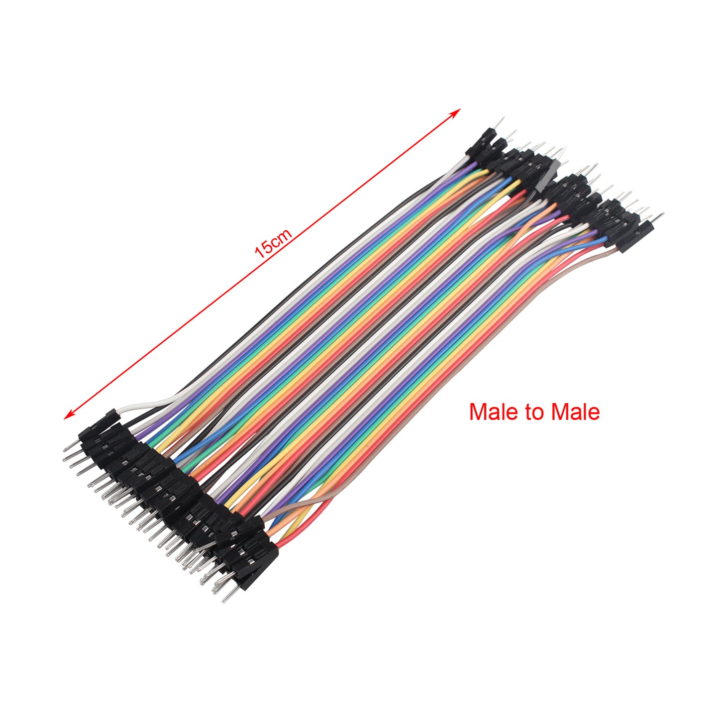 ZDE 120PCS 15cm 5.91inch Multicolored Dupont Wires Breadboard Jumper Ribbon Cables Kit 40pin Female to Female, Male to Female, Male to Male Compatible with Arduino Projects and Raspberry Pi