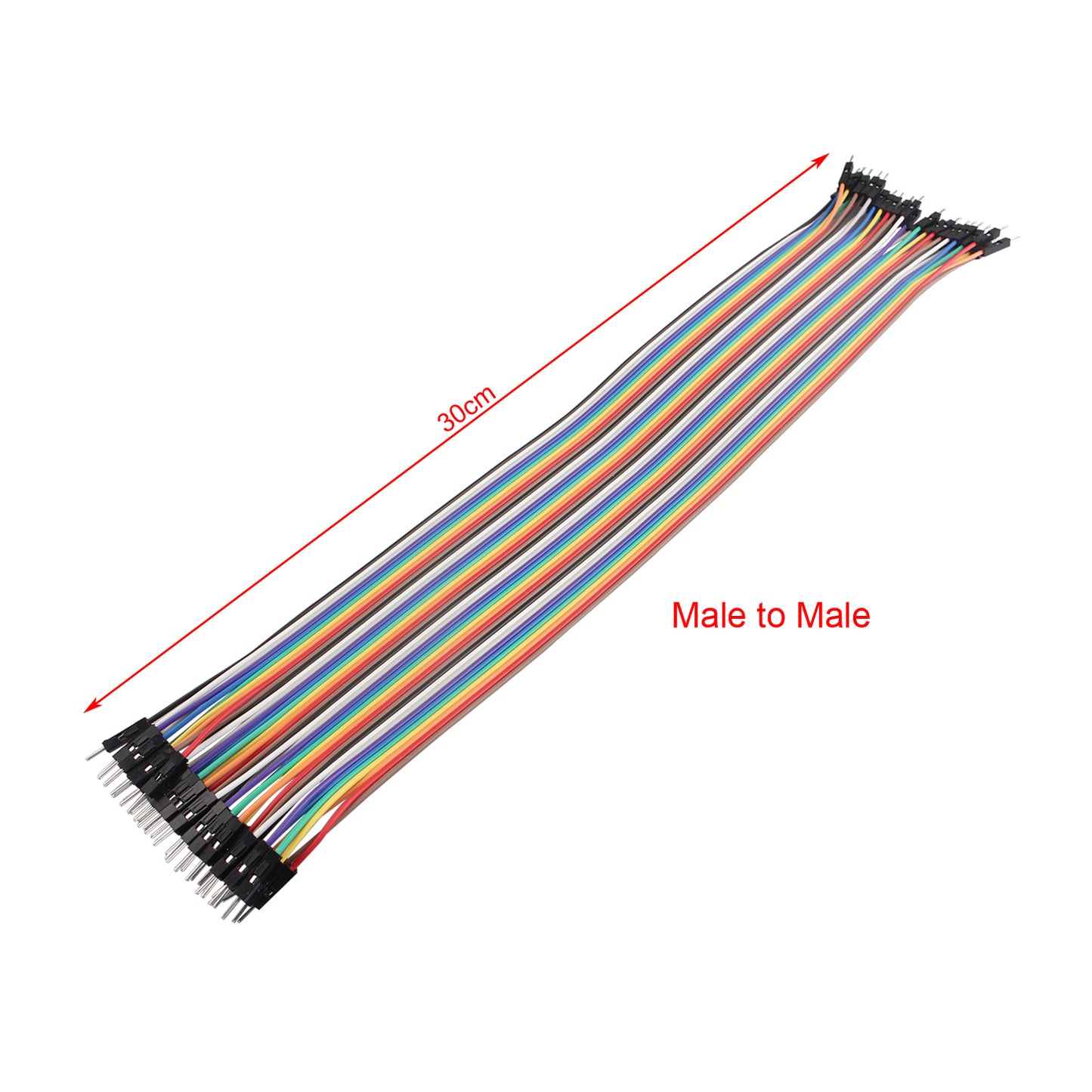 ZDE 120PCS 30cm 11.81inch Multicolored Dupont Wires Breadboard Jumper Ribbon Cables Kit 40pin Female to Female, Male to Female, Male to Male Compatible with Arduino Projects and Raspberry Pi