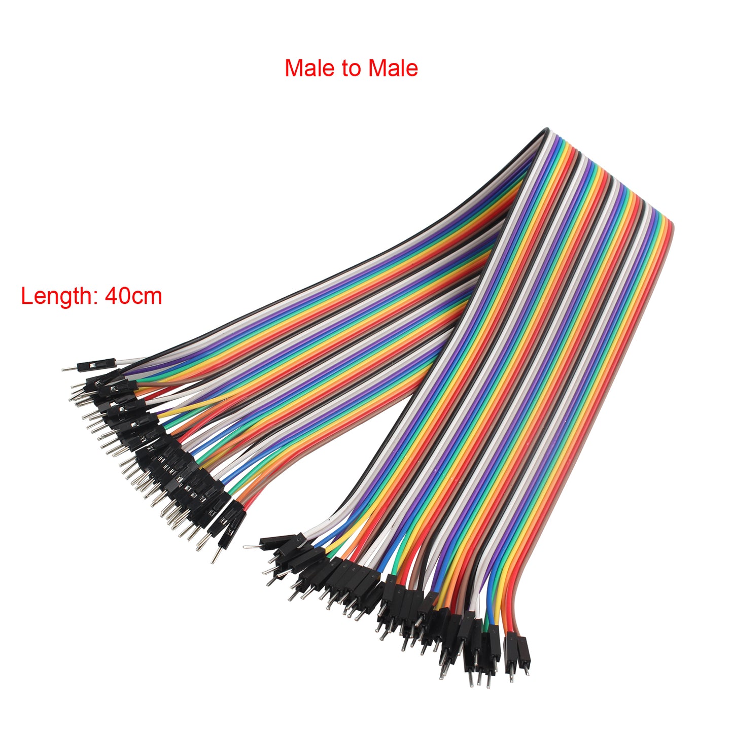 ZDE 120PCS 40cm 15.75inch Multicolored Dupont Wires Breadboard Jumper Ribbon Cables Kit 40pin Female to Female, Male to Female, Male to Male Compatible with Arduino Projects and Raspberry Pi