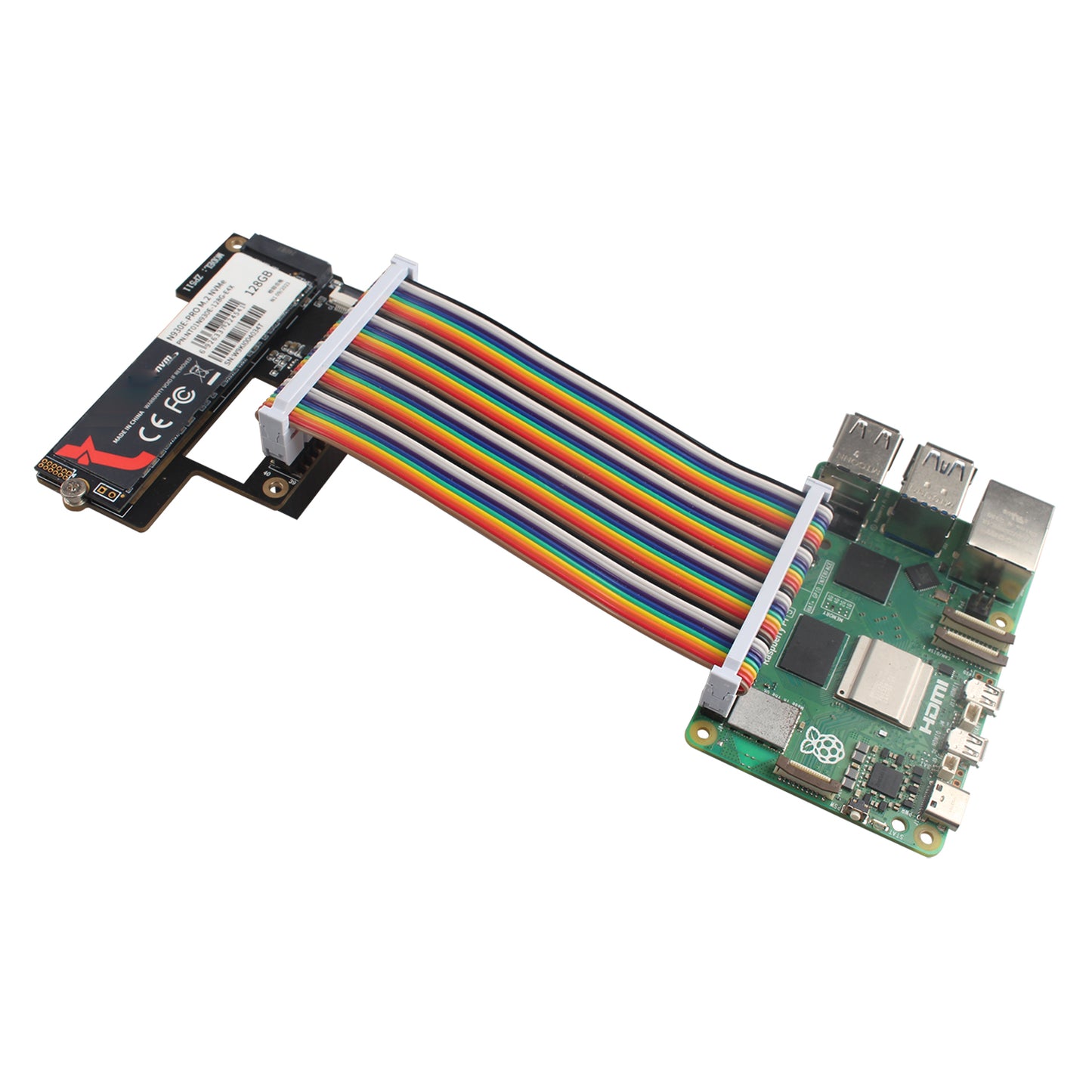 ZDE Female to Female GPIO Flat Ribbon Cable 40pin Breadboard Rainbow Jumper Wire 10cm/3.94inch Compatible with Raspberry Pi 5 4B 3 2 Model B B+