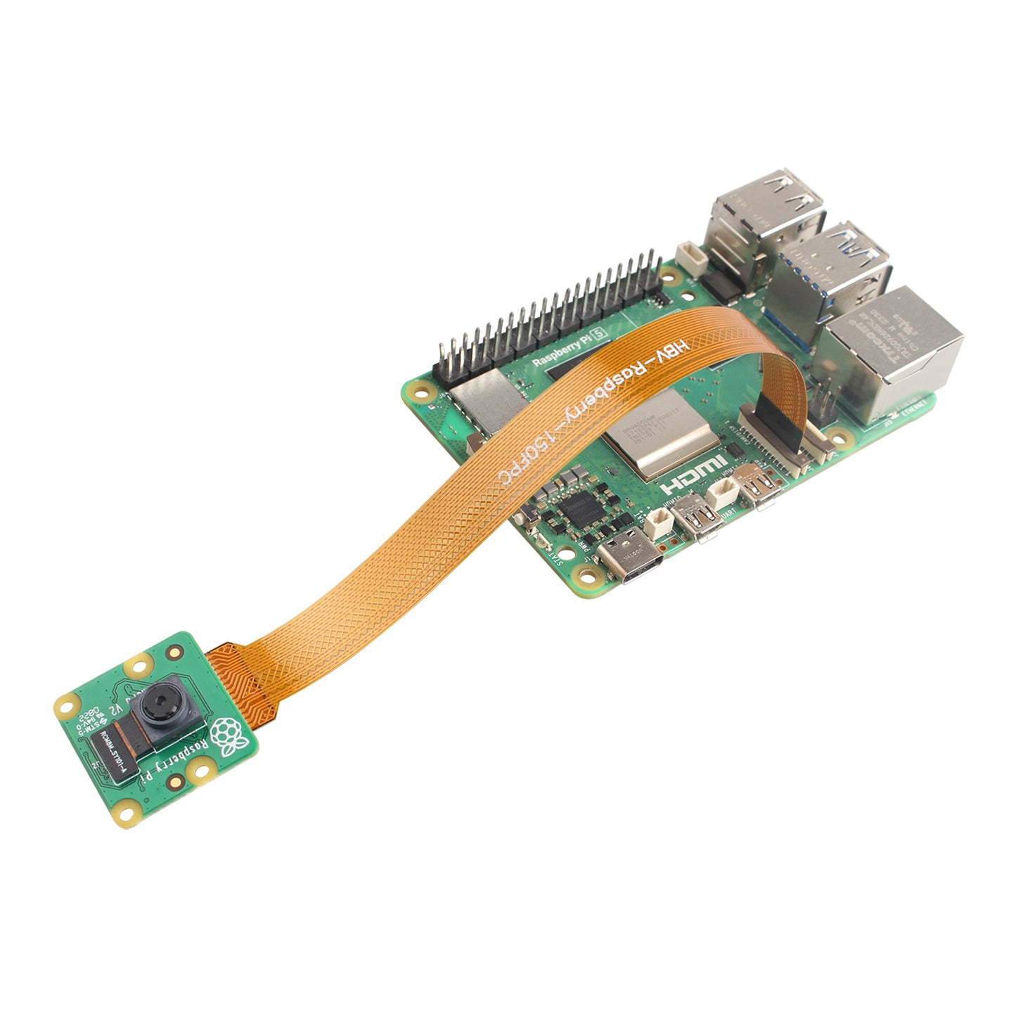 ZDE 2PCS Camera Cable CSI FPC Cable for Raspberry Pi 5 Zero Zero W Ribbon Flex Extension Cable Adapter 16CM 15 Pin to 22 Pin