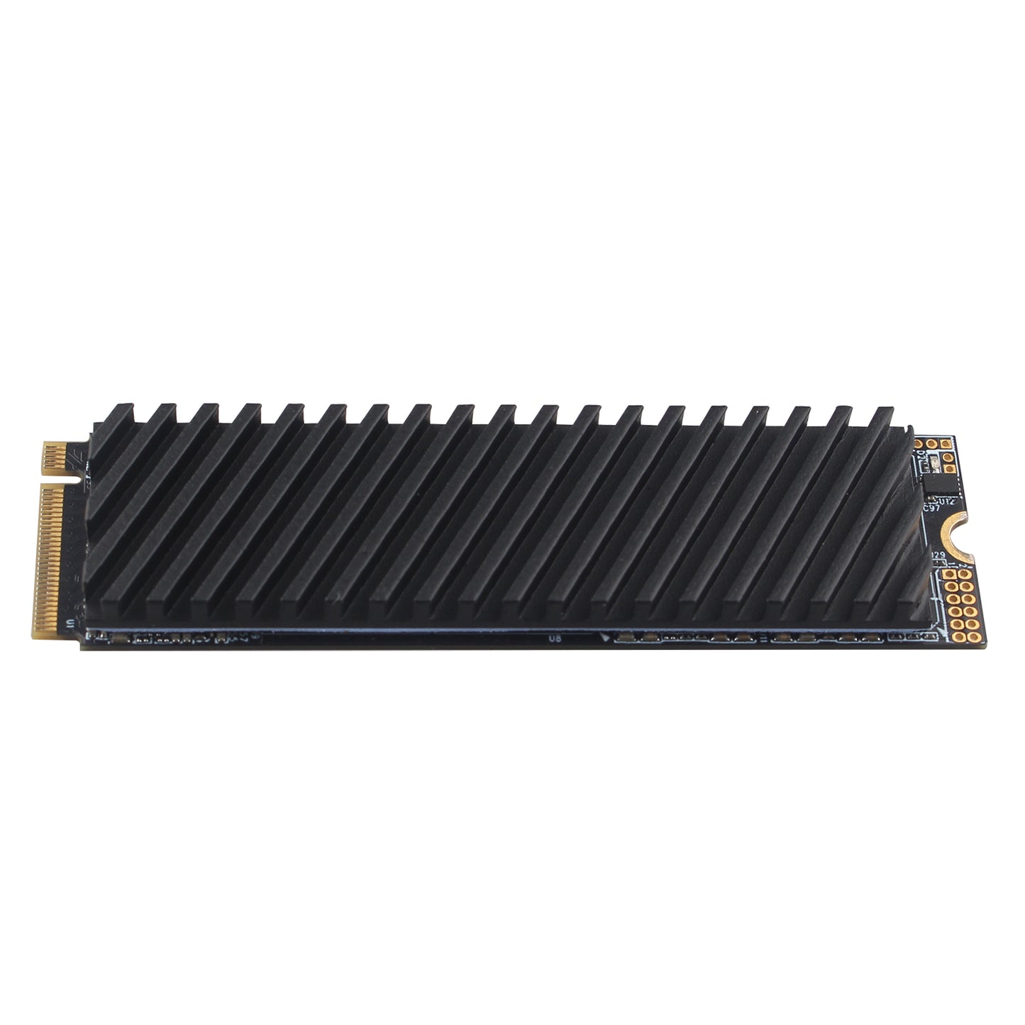ZDE M.2 SSD Heatsink 70x20x4mm Graphite Covered Pure Copper Heatsink with Silicone Thermal Pads for PC Laptop Raspberry Pi M.2 2280 SSD NVMe PS5 Cooler