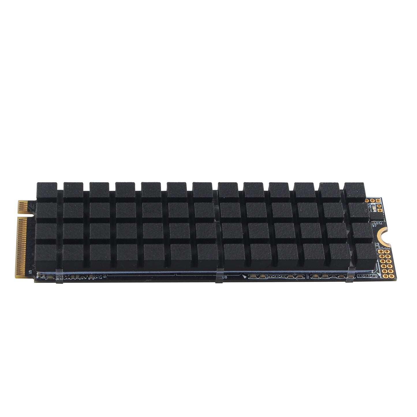 ZDE M.2 SSD Heatsink 70x20x4mm Graphite Covered Pure Copper Heatsink with Silicone Thermal Pads for PC Laptop Raspberry Pi M.2 2280 SSD NVMe PS5 Cooler