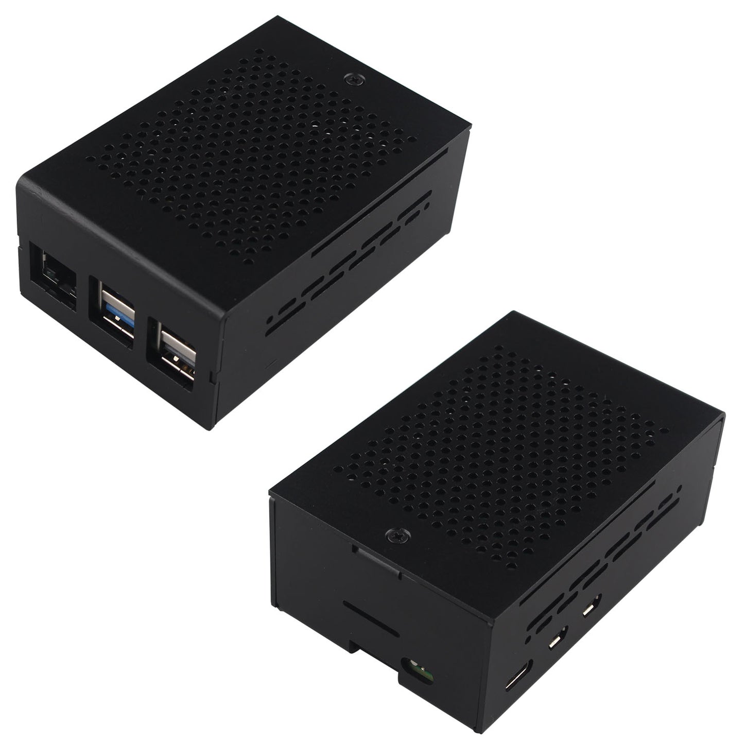 ZDE Aluminum Case ZC502 with Active Cooler ZP536 for Raspberry Pi 5 2GB/4GB/8GB/16GB Support PCIe to M.2 NVMe PoE HAT WiFi7 PCIe Peripheral Board ZP512/ZP513/ZP515/ZP516/ZP517A/ZP581/ZP582/ZP590B