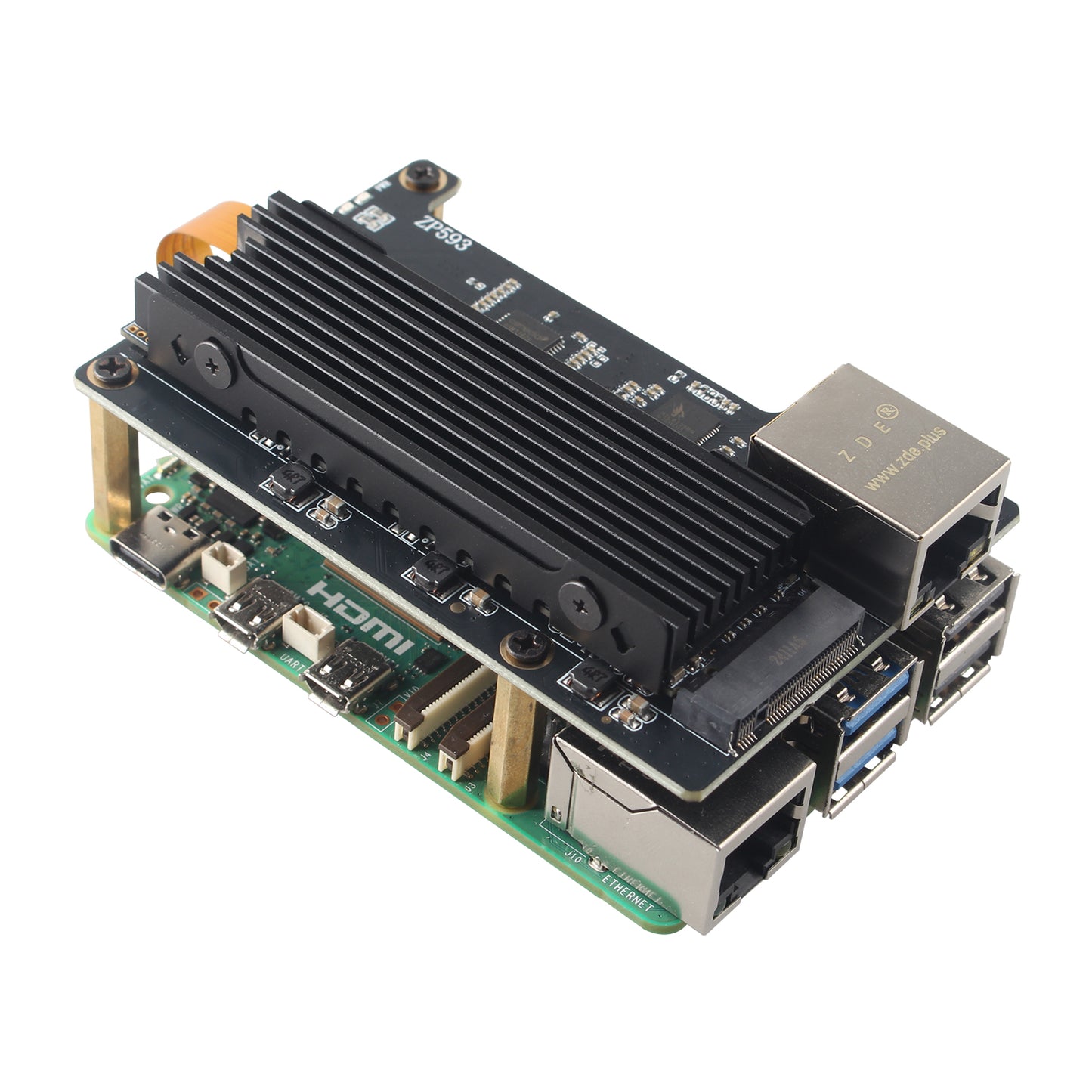 ZDE M.2 2280 SSD Heatsink Cooler Double-Sided Heat Sink with Thermal Silicone Pad Compatible with PC Laptop PS5 Raspberry Pi PCIe NVMe NGFF SATA M.2 SSD