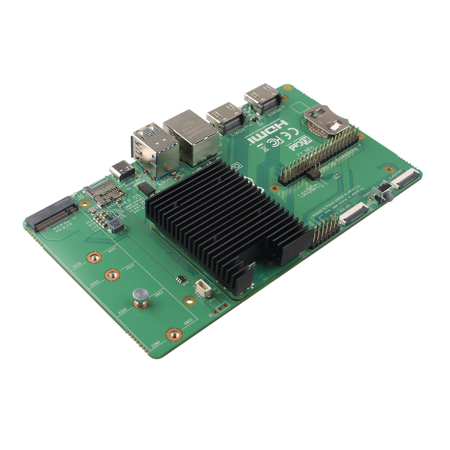 ZDE ZC503 Dedicated Aluminum Heatsink Support PWM Cooling Fan Compatible with Raspberry Pi Compute Module 5 CM5 / Compute Module 4 CM4 Motherboard with Screws and Thermal Tapes