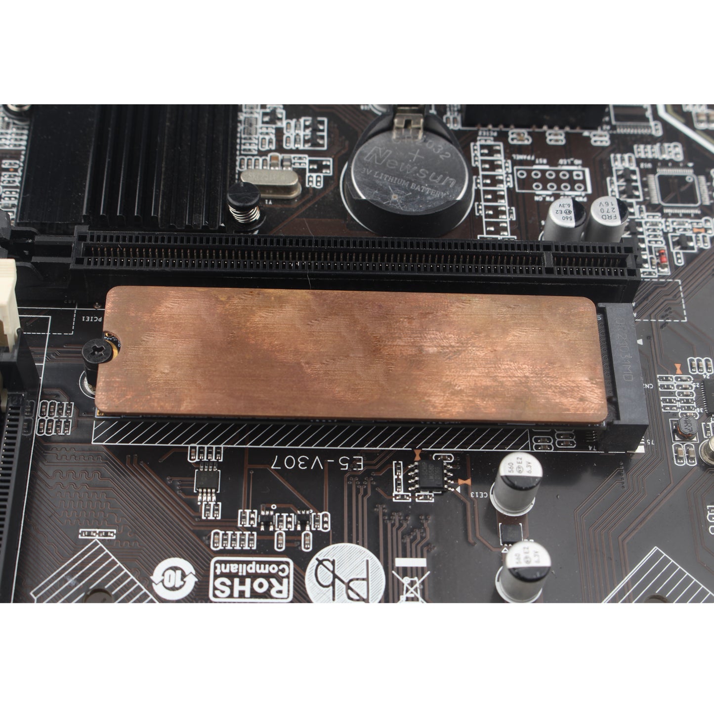 ZDE 2PCS M.2 Heatsink Copper M2 PCIe NVMe Laptop Copper Heatsinks with 4PCS 70x20x0.5/1mm Silicone Thermal Pads for Raspberry Pi NGFF PCIE SATA M.2 2280 SSD Portable Enclosure Desktop PC Laptop