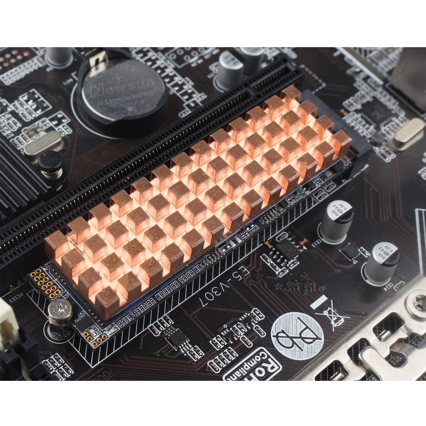 ZDE M.2 SSD Heatsink 70x20x6mm Copper Heatsink with Silicone Thermal Pads for PC Laptop Raspberry Pi M.2 2280 SSD NVMe PS5 Cooling