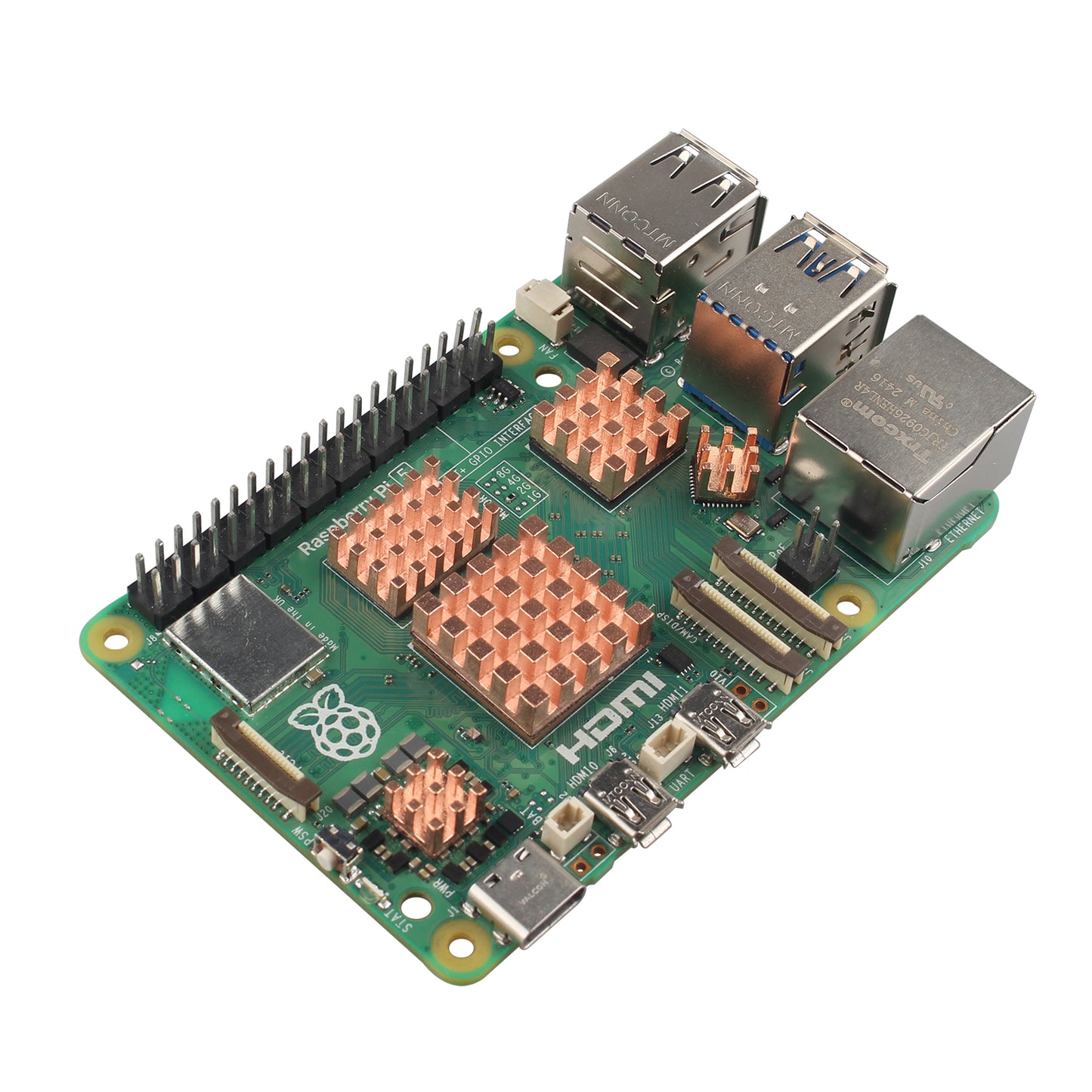 ZDE 20PCS Pure Copper Heatsinks CPU Cooler Heatsinks with Strong Thermal Conductivity Great Heat Dissipation Compatible with Raspberry Pi 5/Raspberry Pi 4 Model B