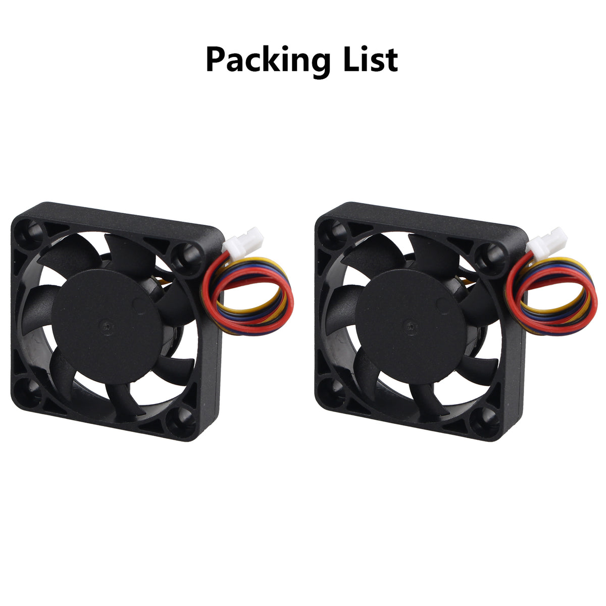 ZDE 2PCS 2507 PWM Cooling Fan 25x25x7mm Speed Adjustment Heatsink Cooler for Raspberry Pi 5