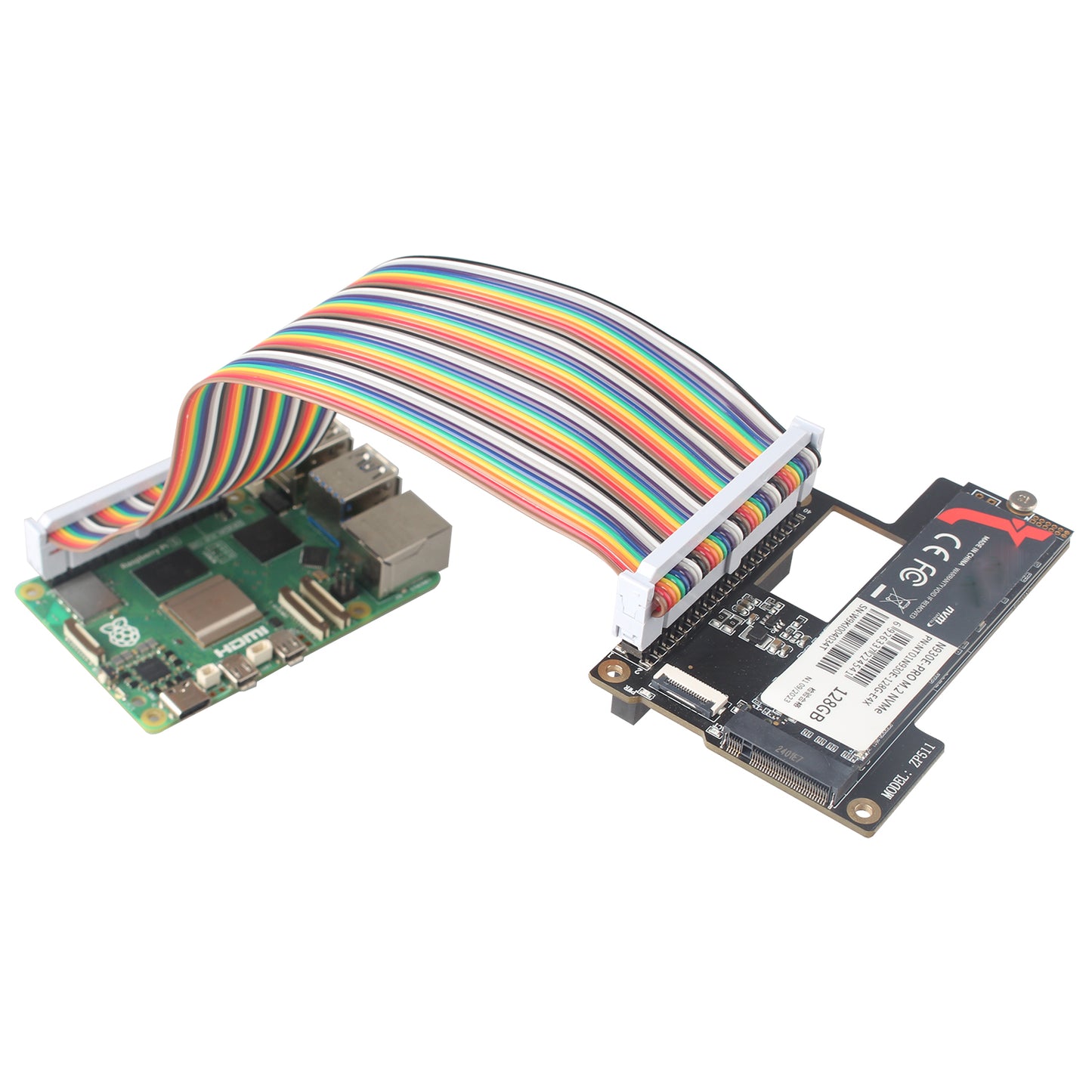 ZDE Female to Female GPIO Flat Ribbon Cable 40pin Breadboard Rainbow Jumper Wire 20cm/7.87inch Compatible with Raspberry Pi 5 4B 3 2 Model B B+