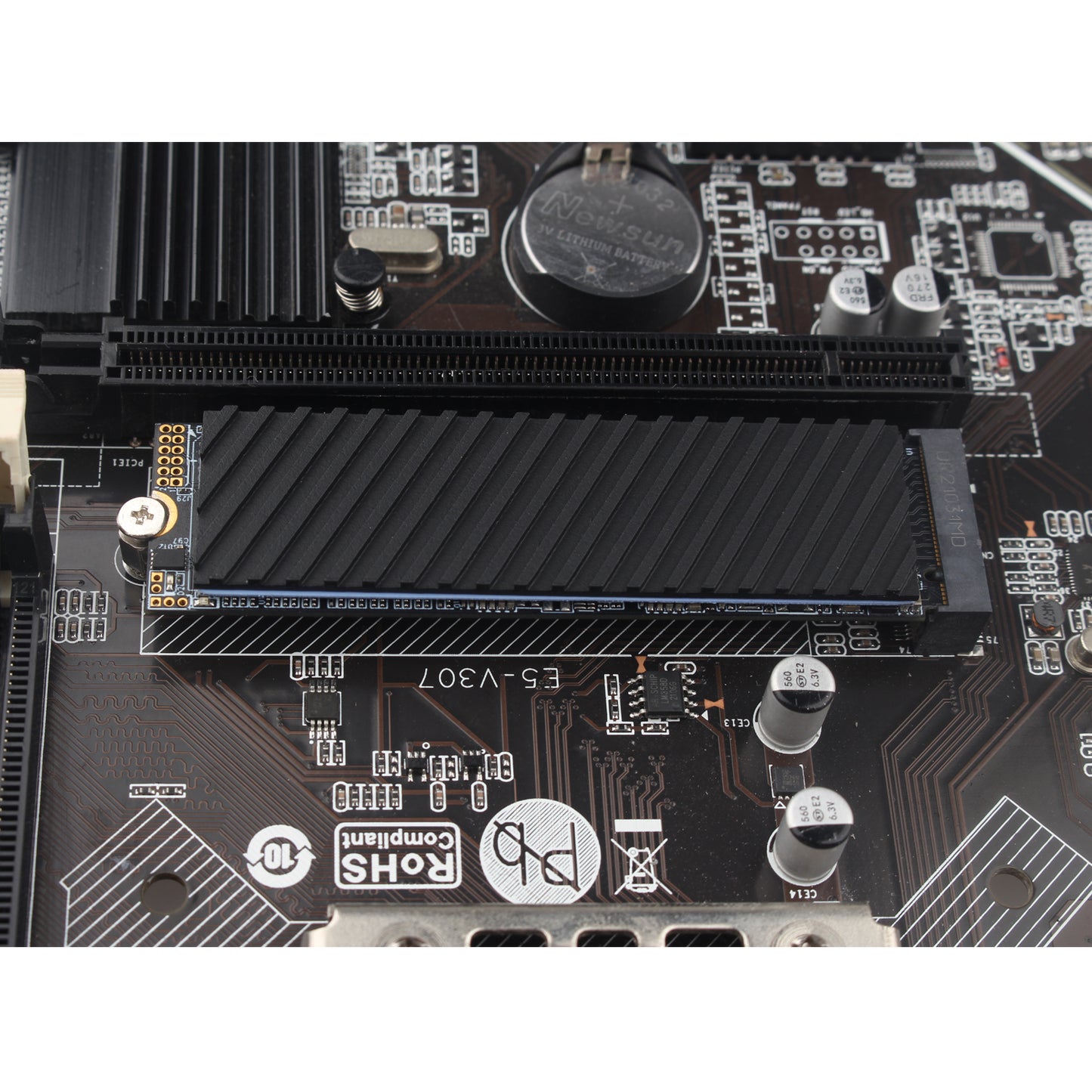 ZDE M.2 SSD Heatsink 70x20x2mm Graphite Covered Pure Copper Heatsink with Silicone Thermal Pads for PC Laptop Raspberry Pi M.2 2280 SSD NVMe PS5 Cooler