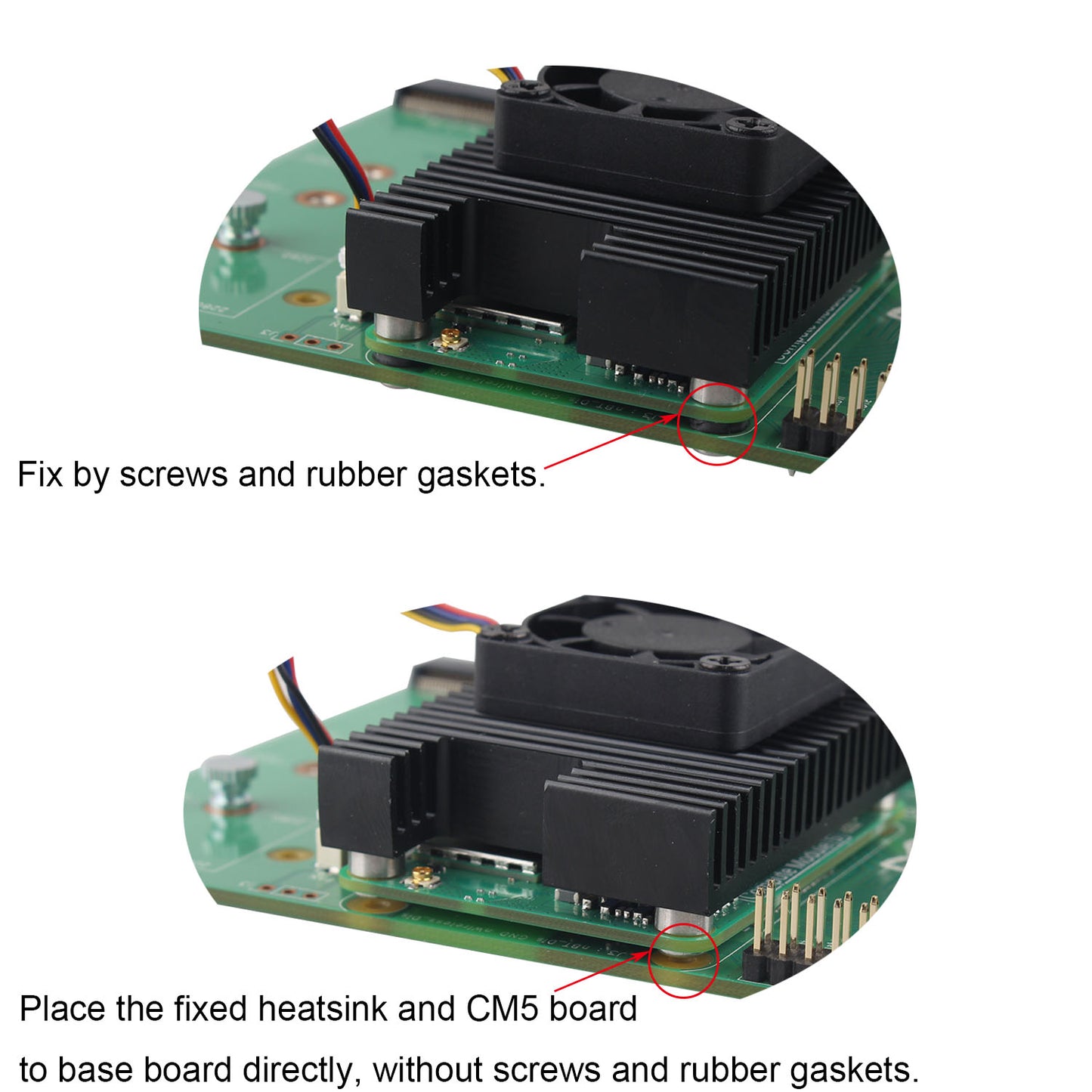 ZDE ZC505 Dedicated Aluminum Heatsink with PWM Cooling Fan Compatible with Raspberry Pi Compute Module 5 CM5 Motherboard with Screws and Thermal Tapes