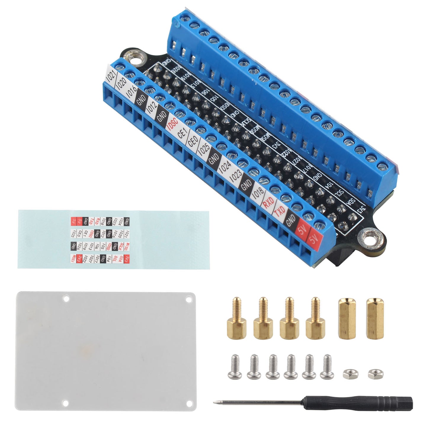 ZDE GPIO Terminal Block Breakout Board Module DIY Circuit GPIO Expansion Board Micro Connector Compatible with Raspberry Pi 5/4B/3B+/3B/2B/Zero/Zero W/Zero 2 W