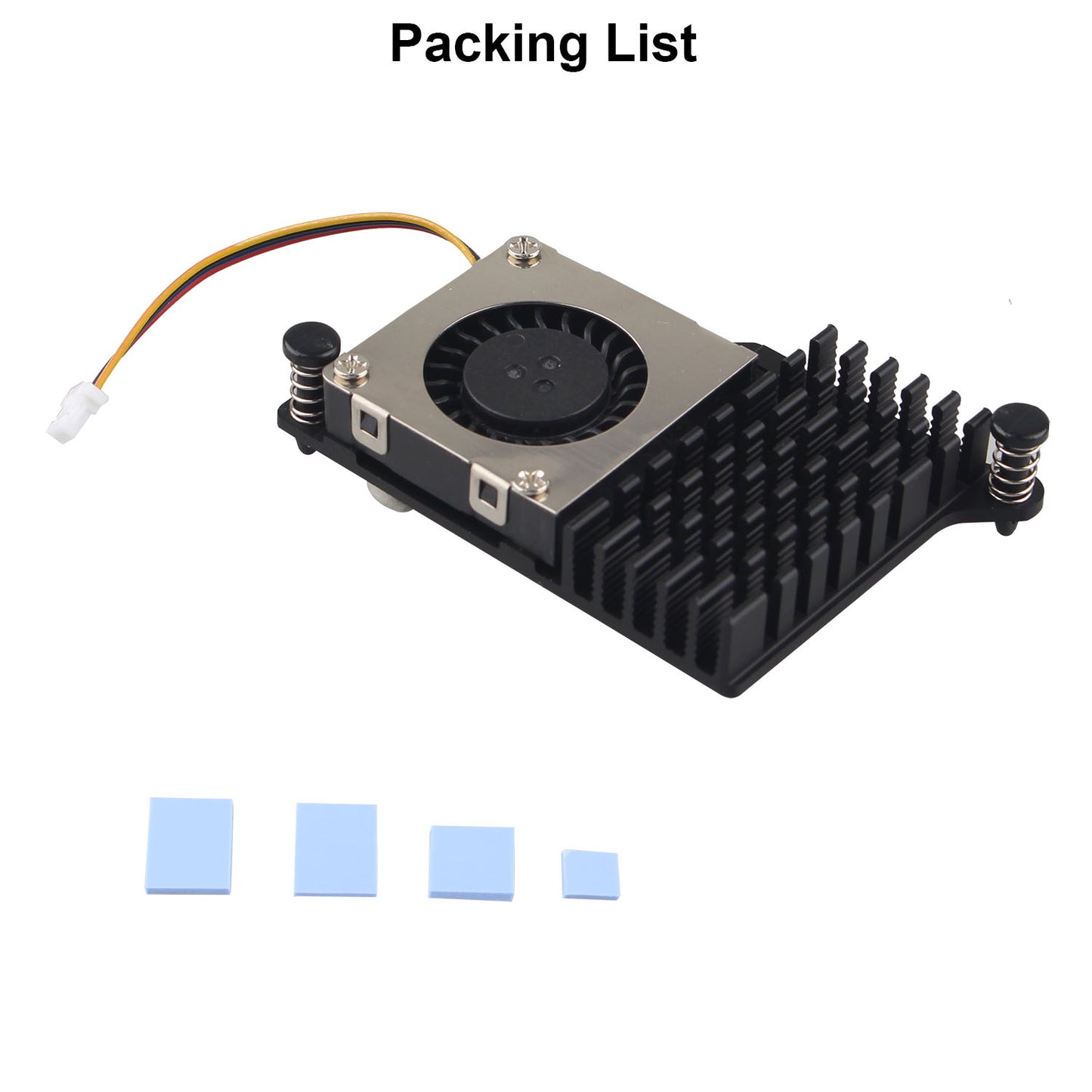 ZDE ZP536 Active Cooler for Raspberry Pi 5 Aluminum Heatsink Temperature-Controlled Blower PWM Cooling Fan with Thermal Pads for Raspberry Pi 5 2GB/4GB/8GB/16GB