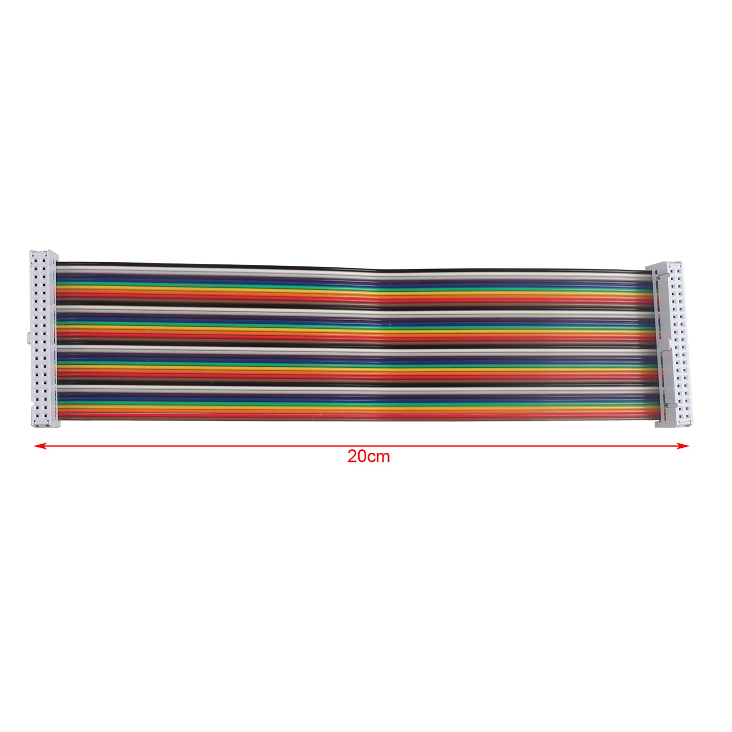 ZDE Female to Female GPIO Flat Ribbon Cable 40pin Breadboard Rainbow Jumper Wire 20cm/7.87inch Compatible with Raspberry Pi 5 4B 3 2 Model B B+