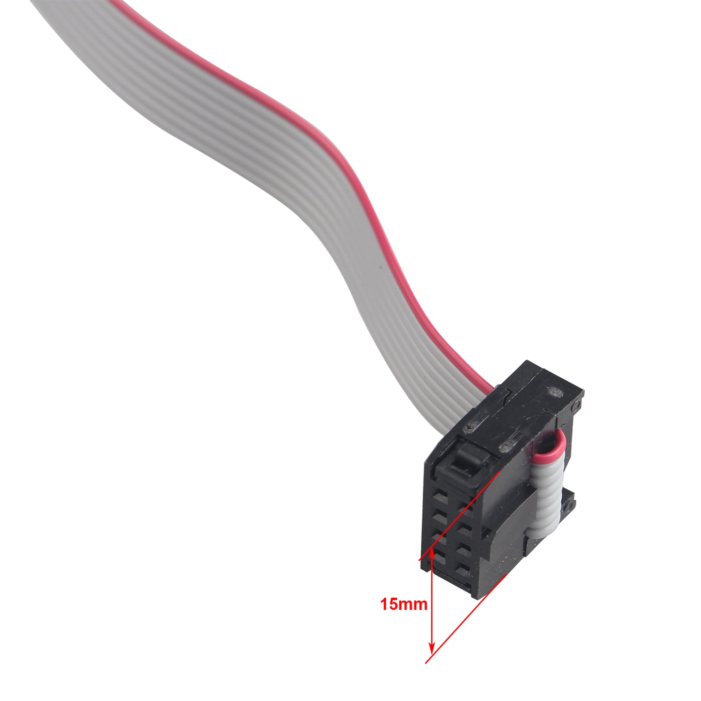 ZDE 5PCS Flat Ribbon Cable with Black 2.54mm FC 8 Pin Female to Female Wires IDC Ribbon Connector Dual Row Data Cable (30cm Length)