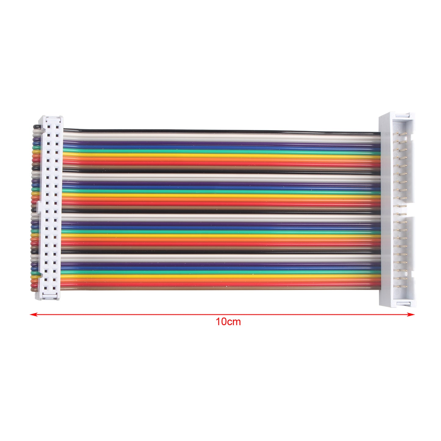 ZDE Male to Female GPIO Flat Ribbon Cable 40pin Breadboard Rainbow Jumper Wire 10cm/3.94inch Compatible with Raspberry Pi 5 4B 3 2 Model B B+
