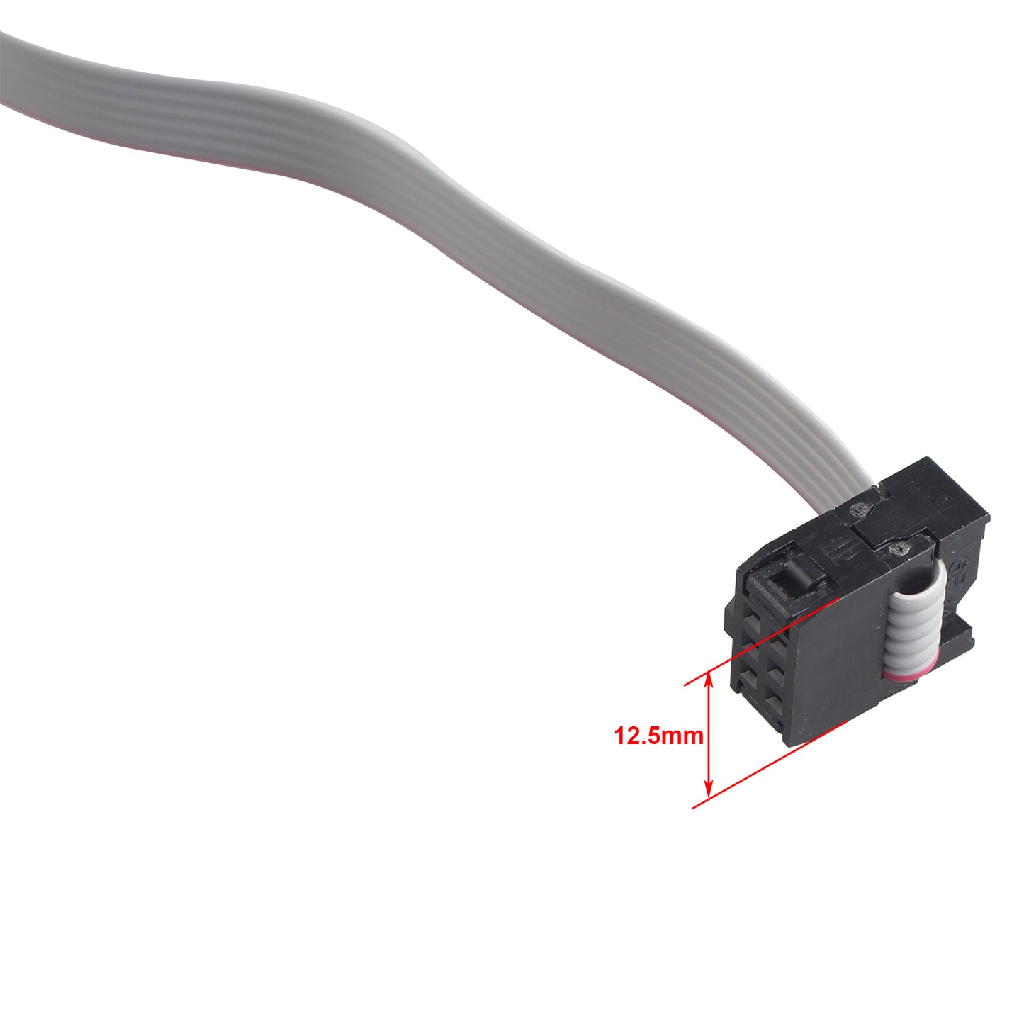ZDE 5PCS Flat Ribbon Cable with Black 2.54mm FC 6 Pin Female to Female Wires IDC Ribbon Connector Dual Row Data Cable (30cm Length)