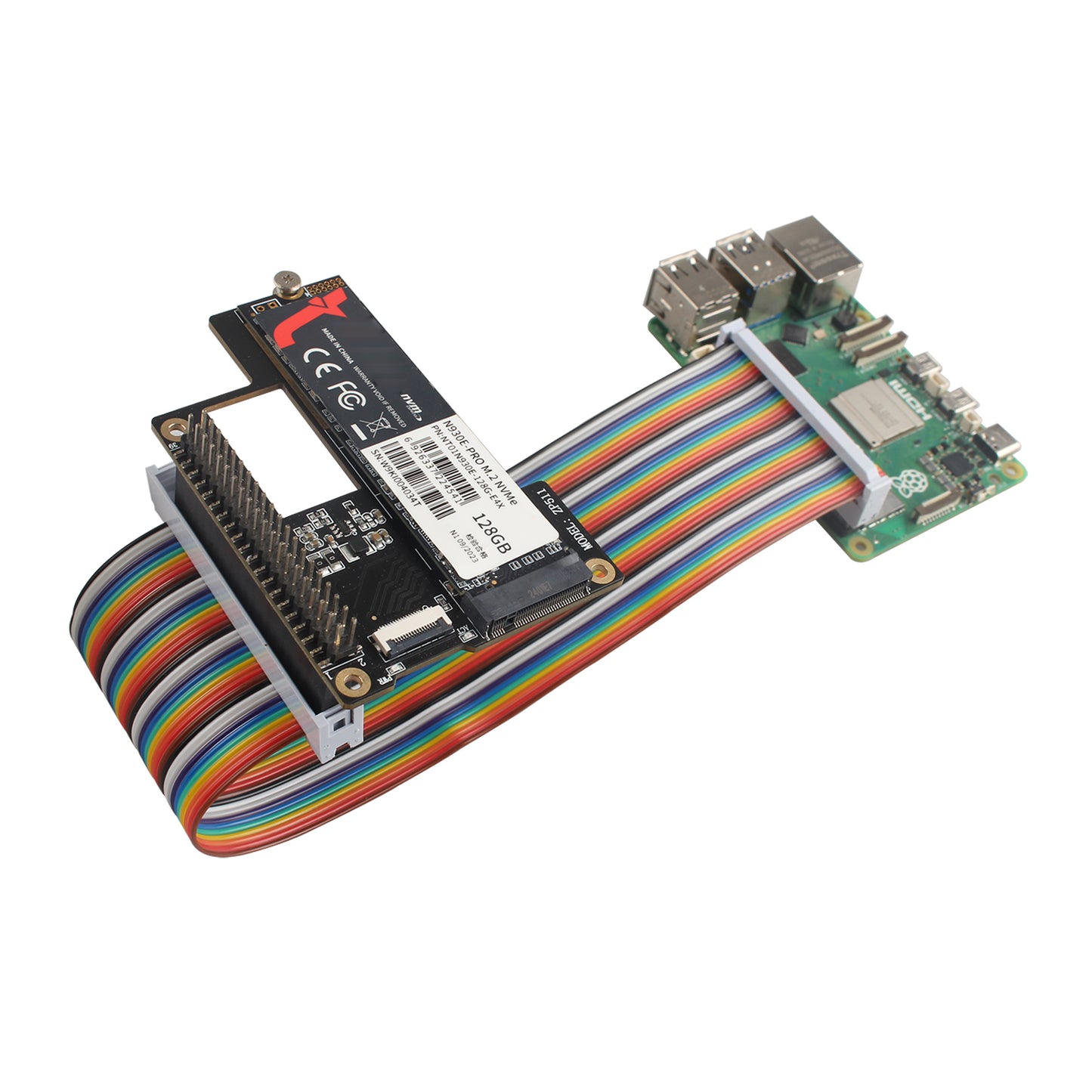 ZDE Male to Female GPIO Flat Ribbon Cable 40pin Breadboard Rainbow Jumper Wire 20cm/7.87inch Compatible with Raspberry Pi 5 4B 3 2 Model B B+