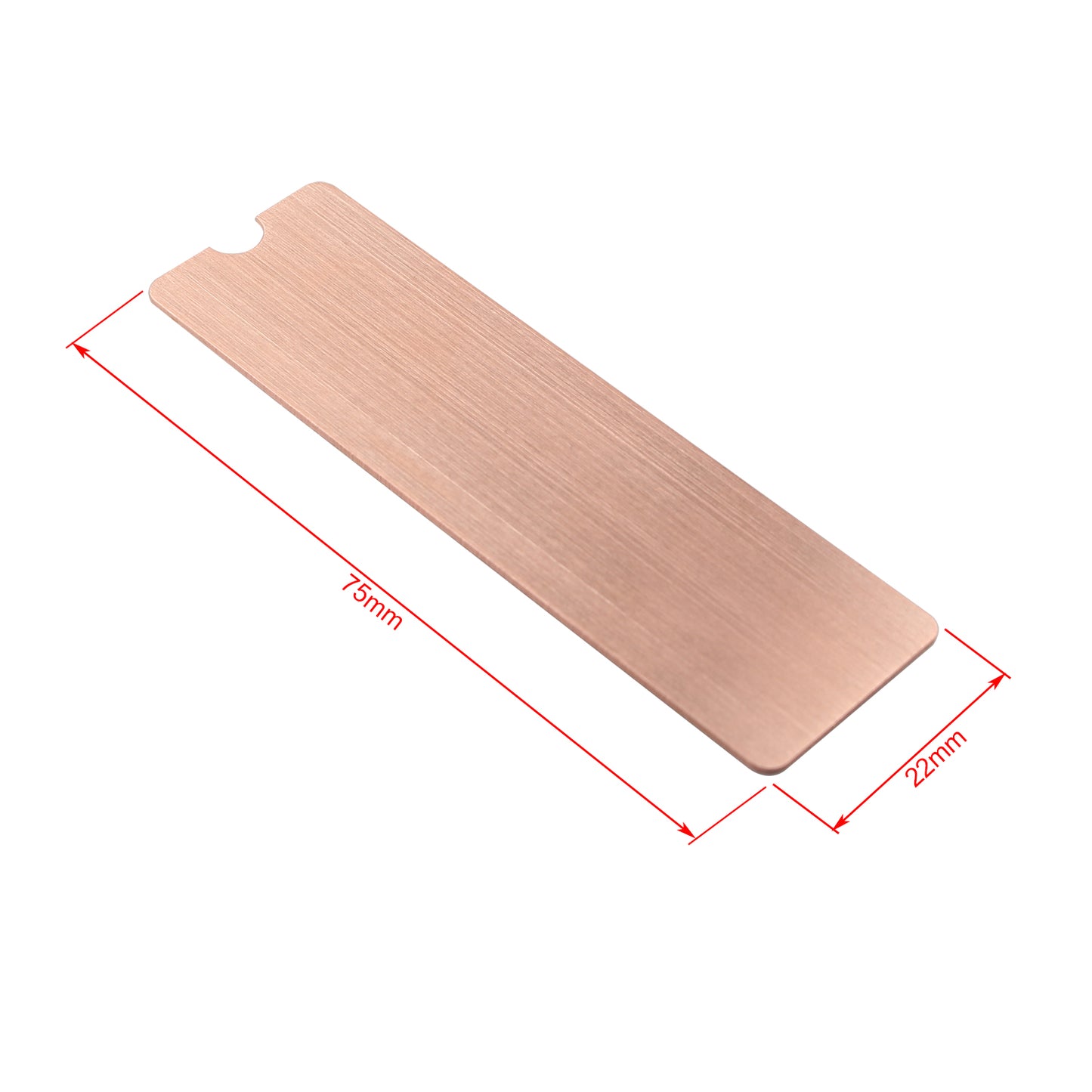 ZDE 2PCS M.2 Heatsink Copper M2 PCIe NVMe Laptop Copper Heatsinks with 4PCS 70x20x0.5/1mm Silicone Thermal Pads for Raspberry Pi NGFF PCIE SATA M.2 2280 SSD Portable Enclosure Desktop PC Laptop