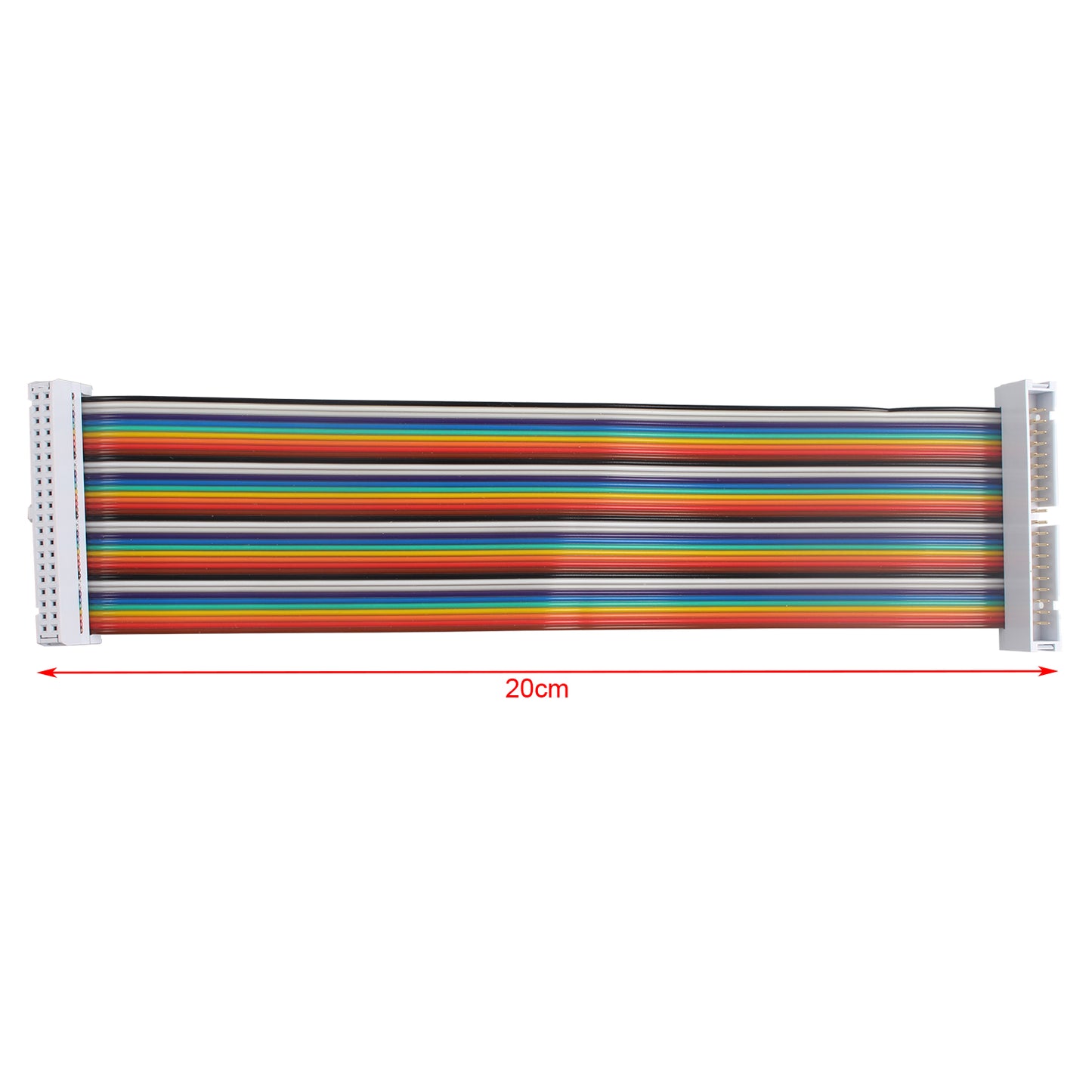 ZDE Male to Female GPIO Flat Ribbon Cable 40pin Breadboard Rainbow Jumper Wire 20cm/7.87inch Compatible with Raspberry Pi 5 4B 3 2 Model B B+