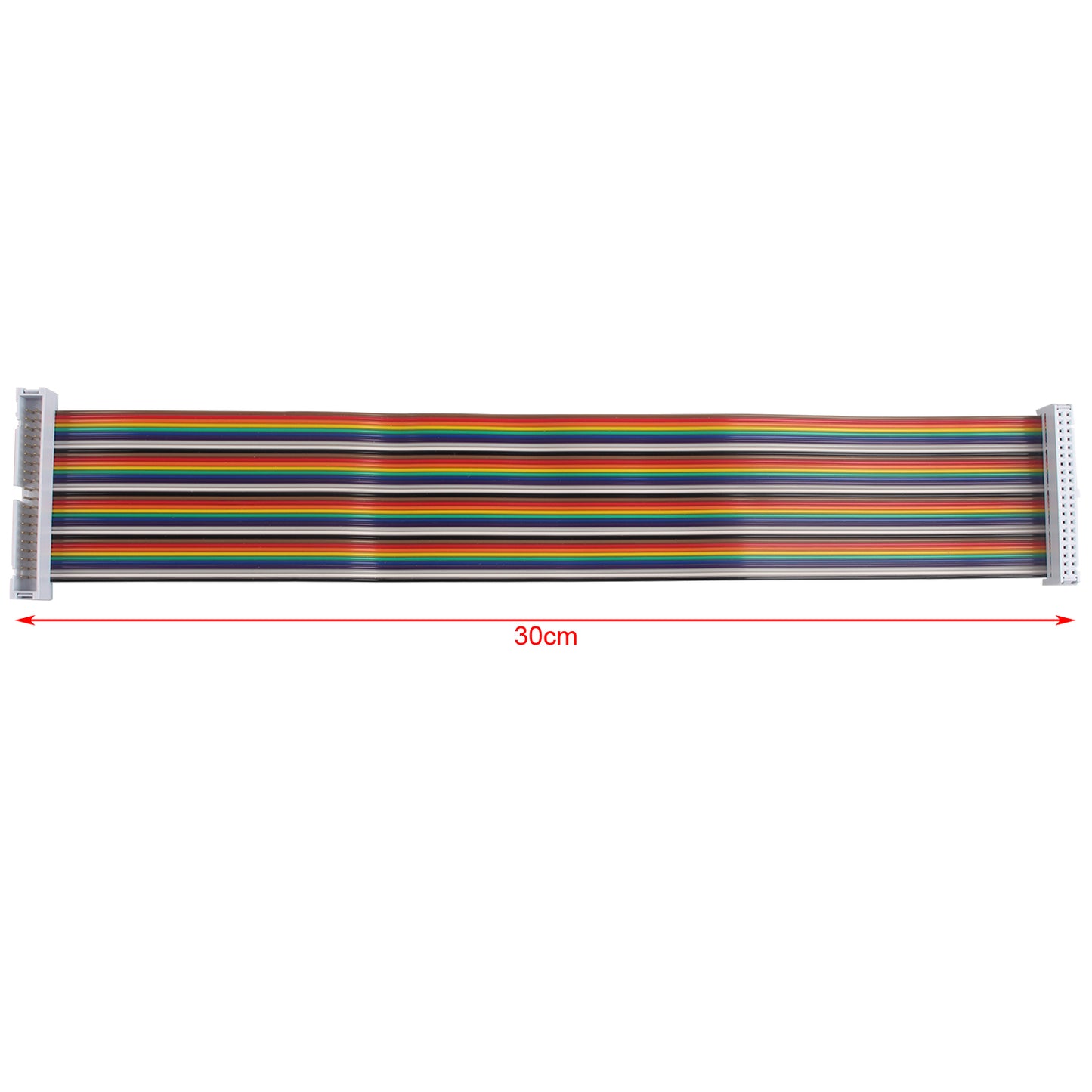 ZDE Male to Female GPIO Flat Ribbon Cable 40pin Breadboard Rainbow Jumper Wire 30cm/11.81inch Compatible with Raspberry Pi 5 4B 3 2 Model B B+