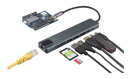 New Arrivals | ZDE ZQ101 USB C 3.0 5Gbps Hub 1Gbps Ethernet for Arduino UNO Q