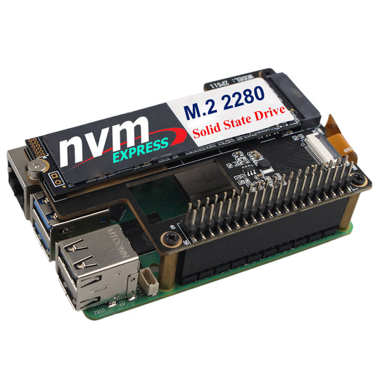 ZDE ZP511 PCIe to M.2 Key-M NVMe SSD Hard Drive Adapter Board PIP PCIe Peripheral Board for Raspberry Pi 5