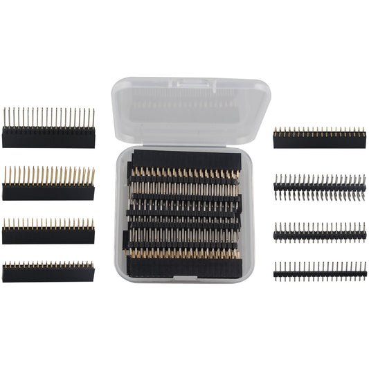 ZDE 2x20 40 Pin Stacking Female Header Kit GPIO Stacking Header Extender Pico Header Pack for Raspberry Pi 5/4B/3B+/3B/2B/B+/A+/Zero/Zero W/Zero 2 W (8 Specifications 16pcs)